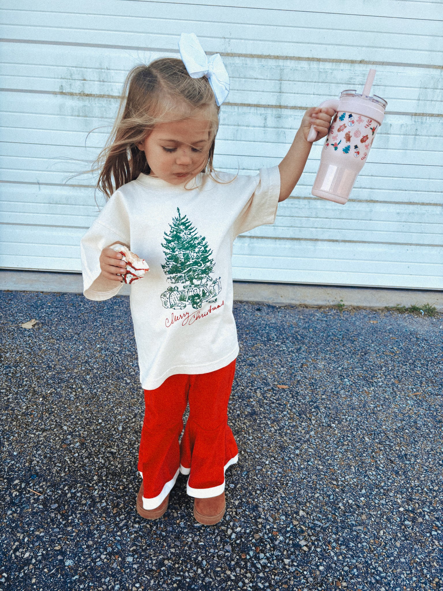 * KIDS *  Merry Christmas Tree Boxy T-Shirt