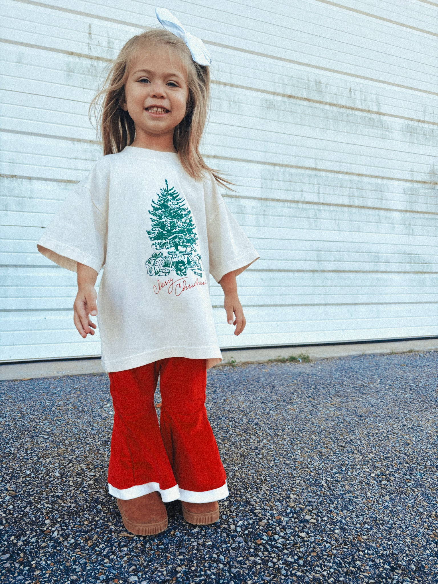 * KIDS *  Merry Christmas Tree Boxy T-Shirt