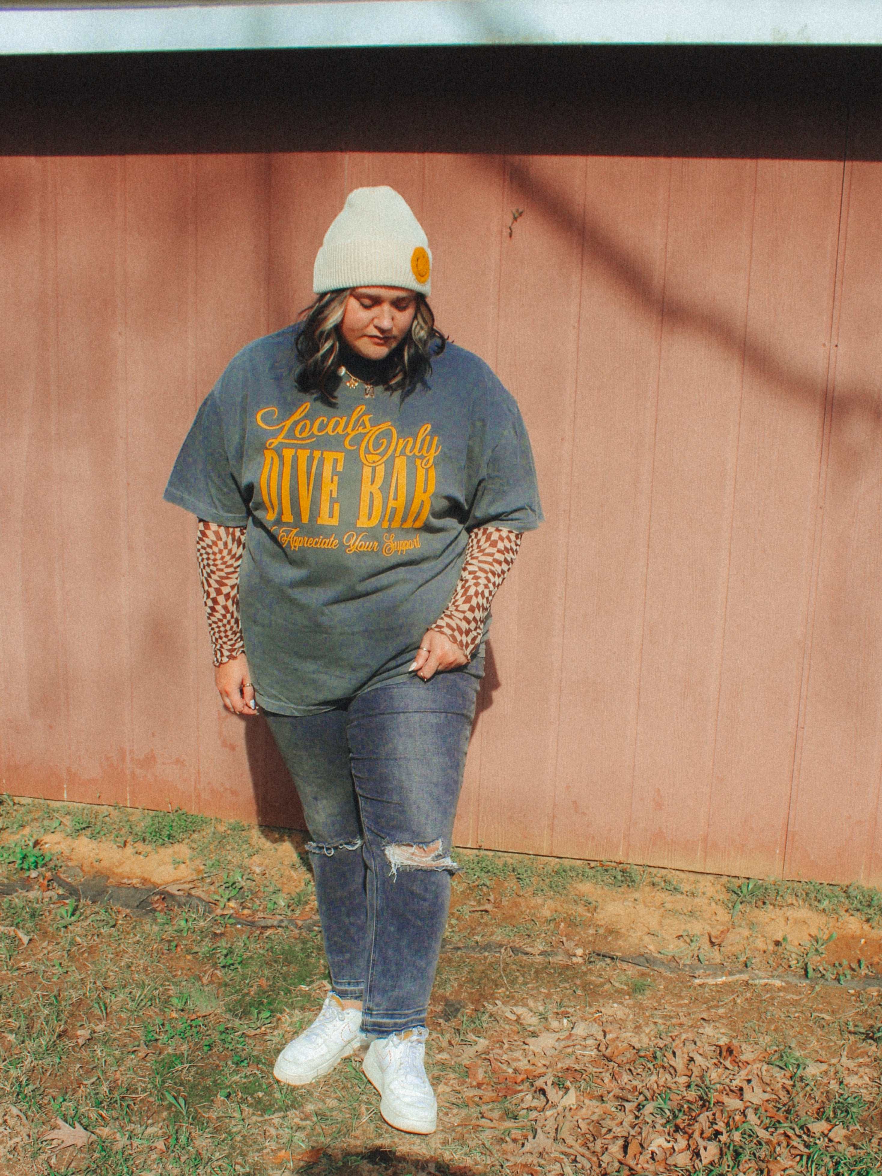 Underground Original Design: Locals Only Dive Bar Oversized TShirt