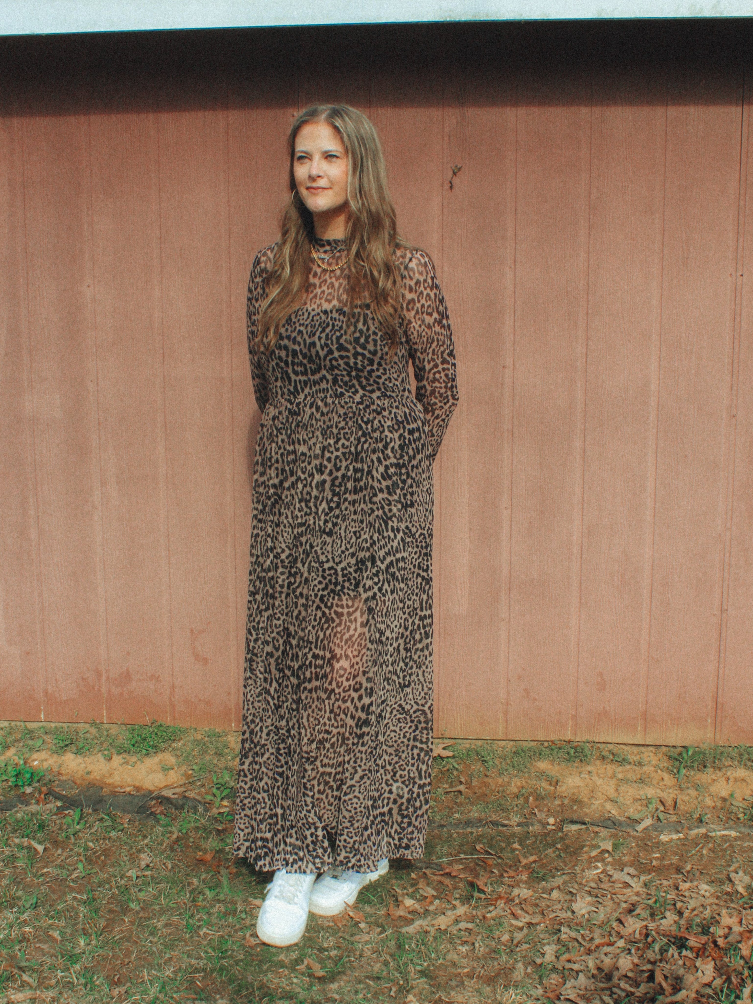 Cheetah Mesh Maxi Dress | Curvy