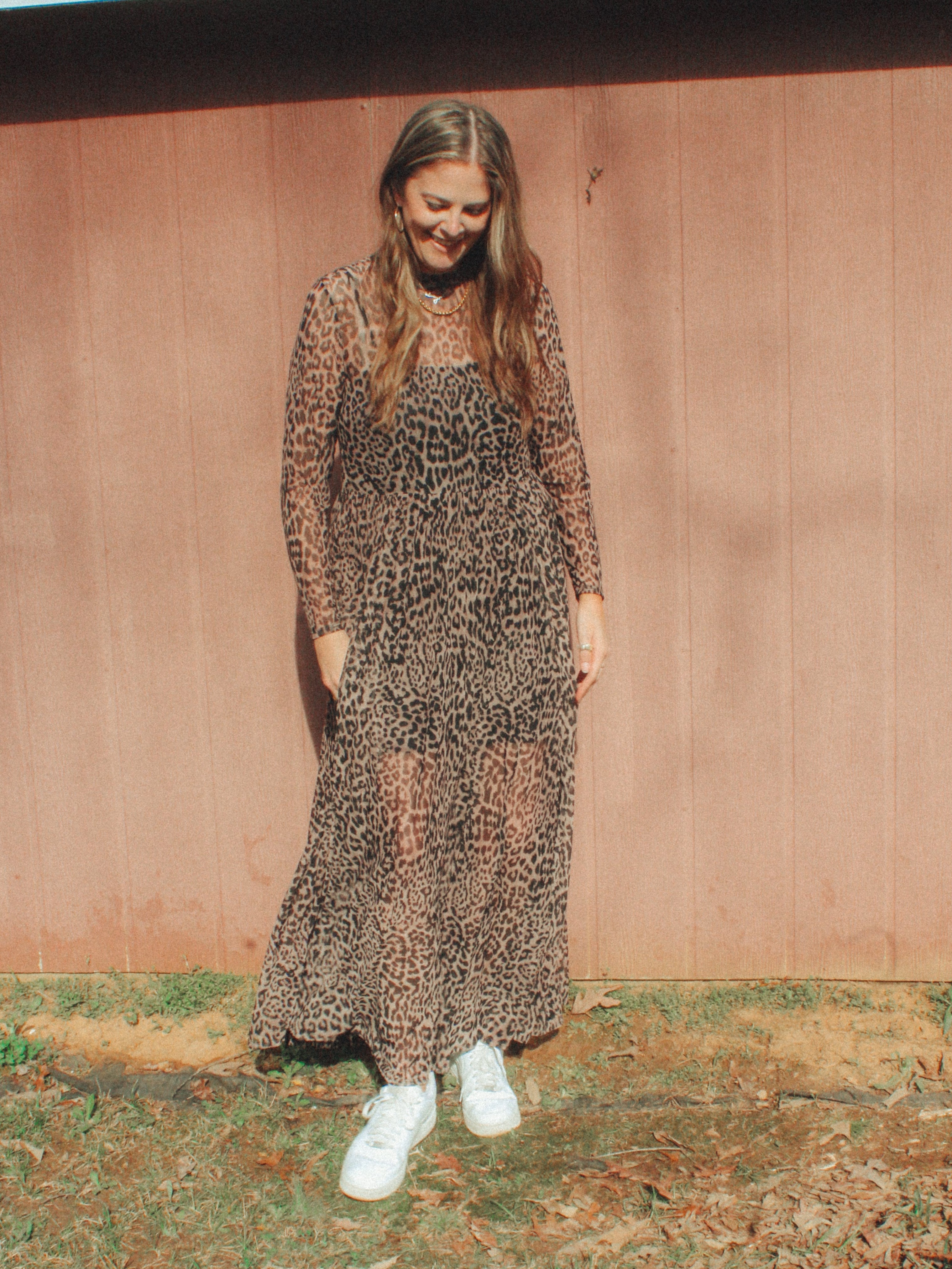 Cheetah Mesh Maxi Dress | Curvy