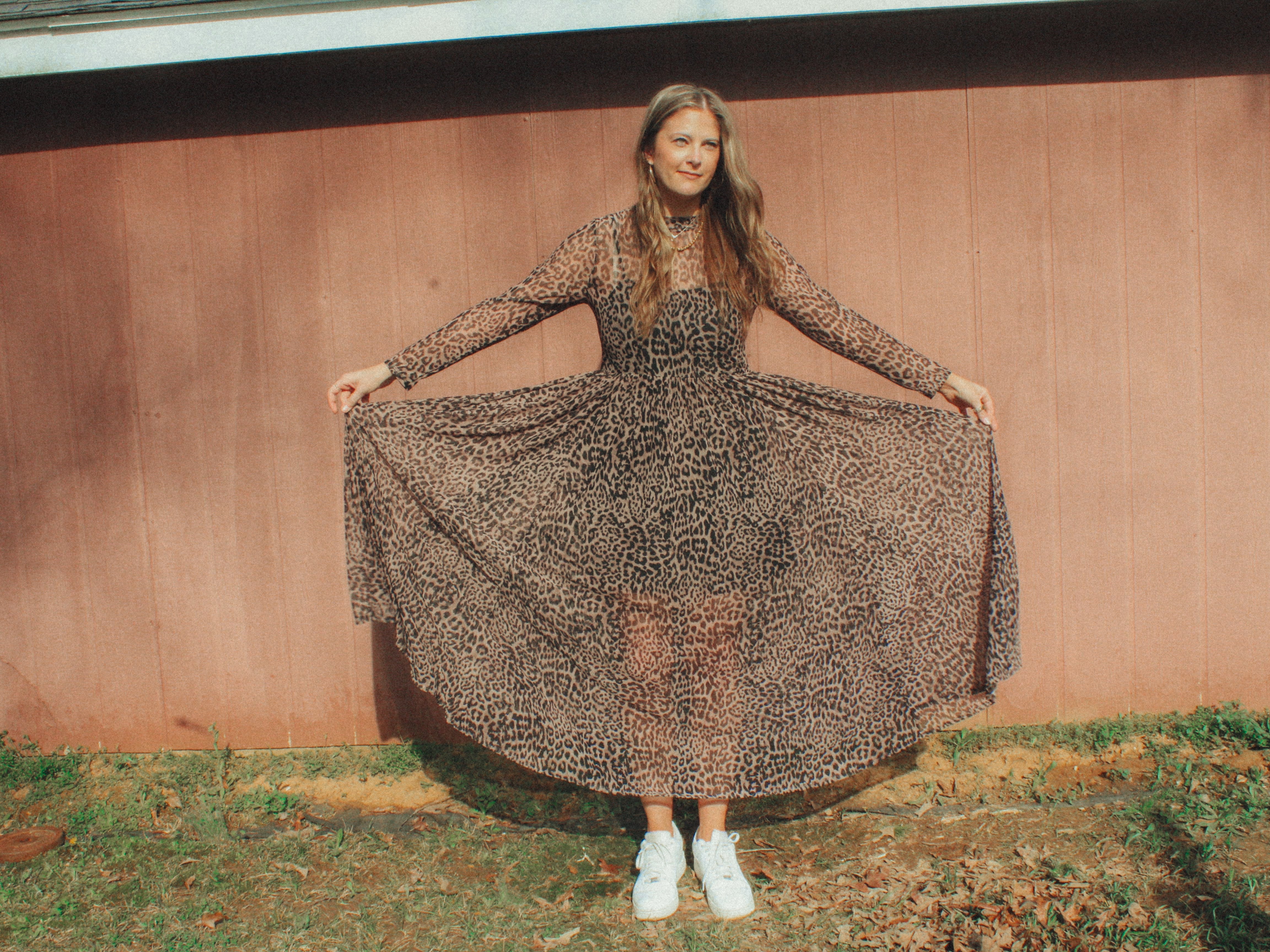 Cheetah Mesh Maxi Dress | Curvy