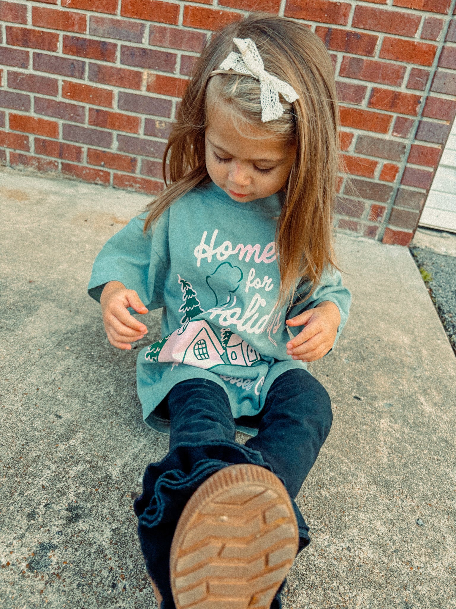 * KIDS * Home for the Holidays, TN Christmas Boxy T-Shirt