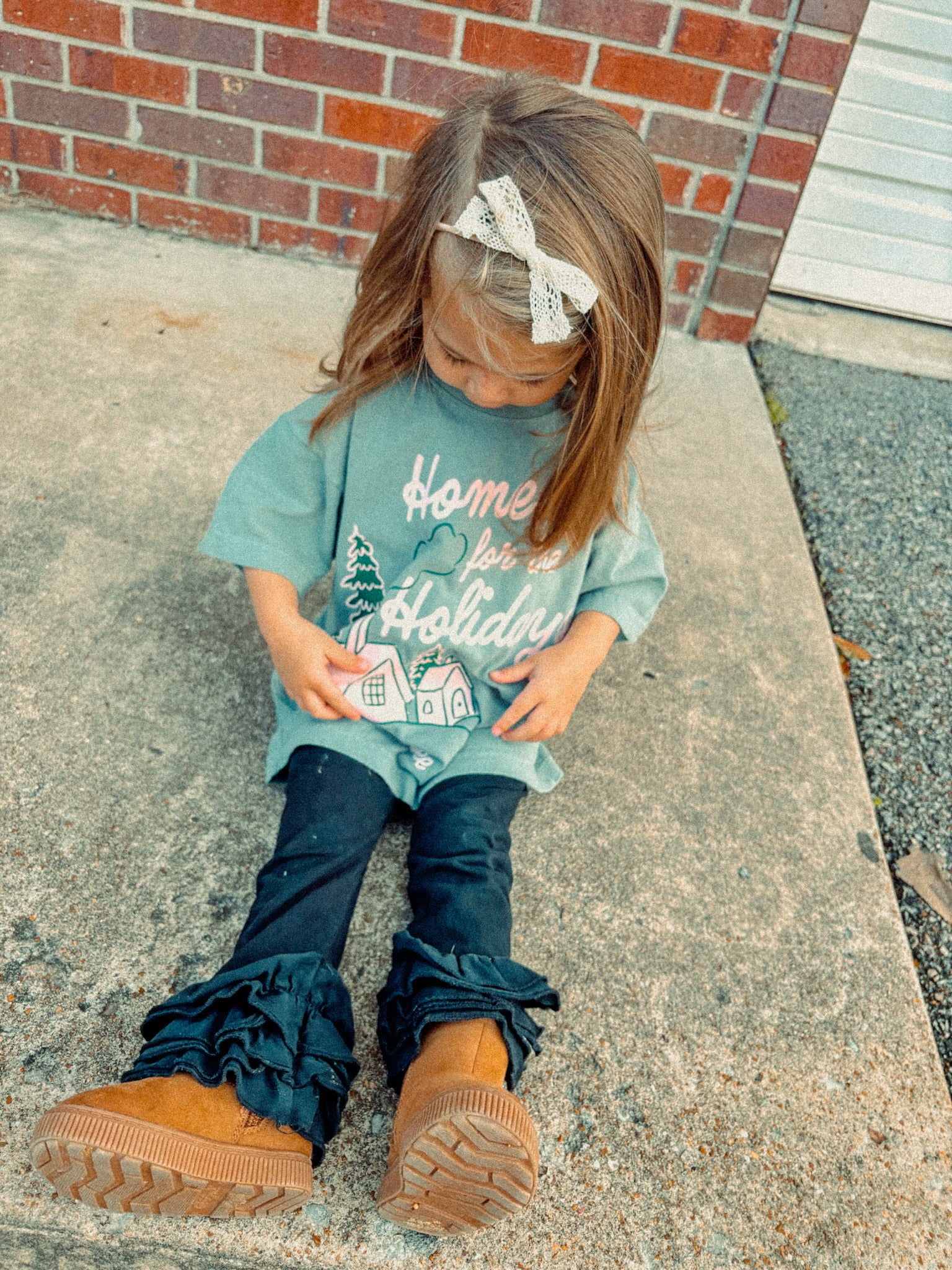 * KIDS * Home for the Holidays, TN Christmas Boxy T-Shirt