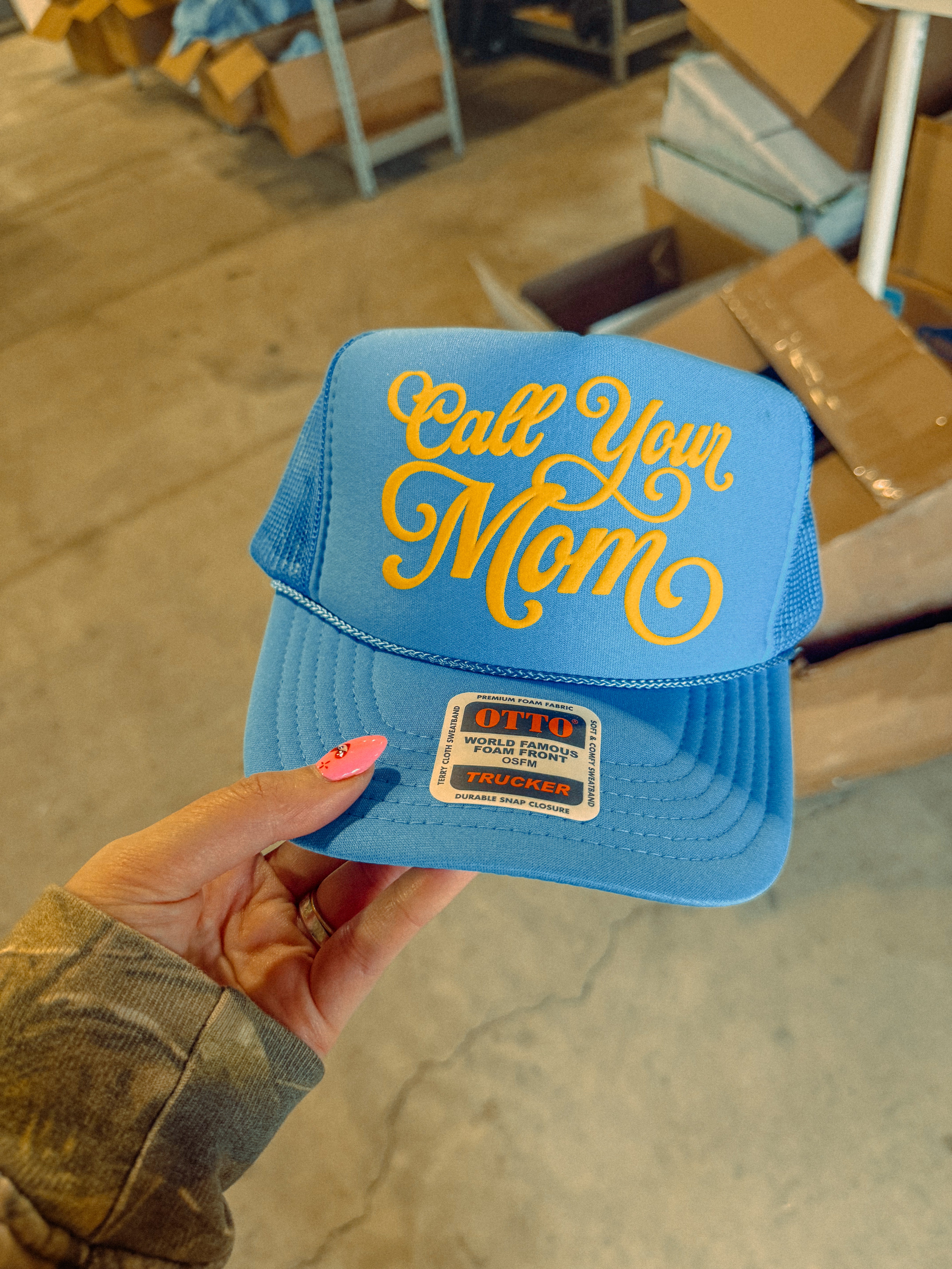 Underground Original Design: Call Your Mom, Mother's Day Trucker Hat