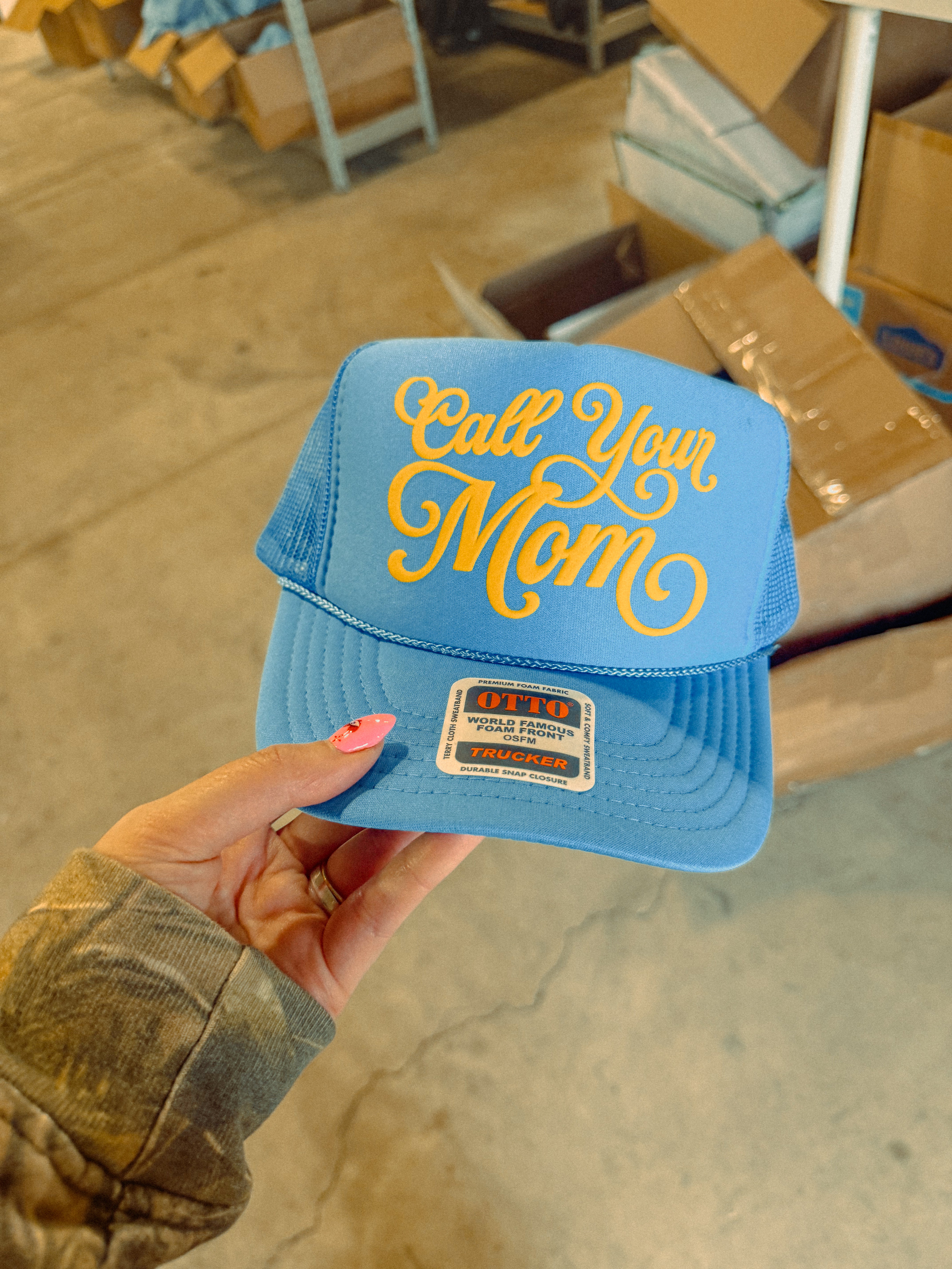 Underground Original Design: Call Your Mom, Mother's Day Trucker Hat