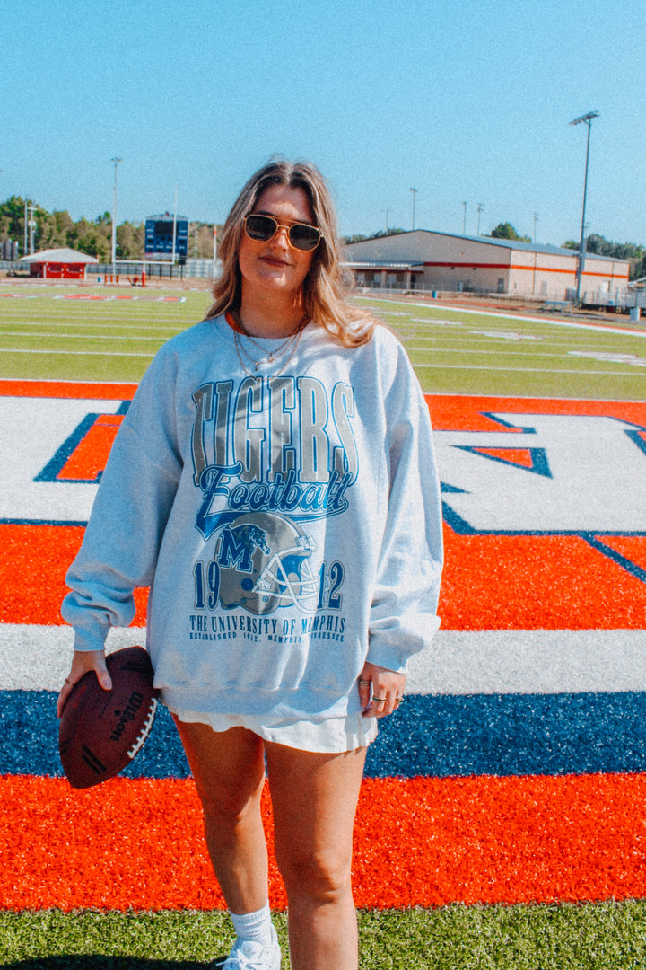 Underground Original Design: Memphis Tigers Football Oversized 90's Sweatshirt