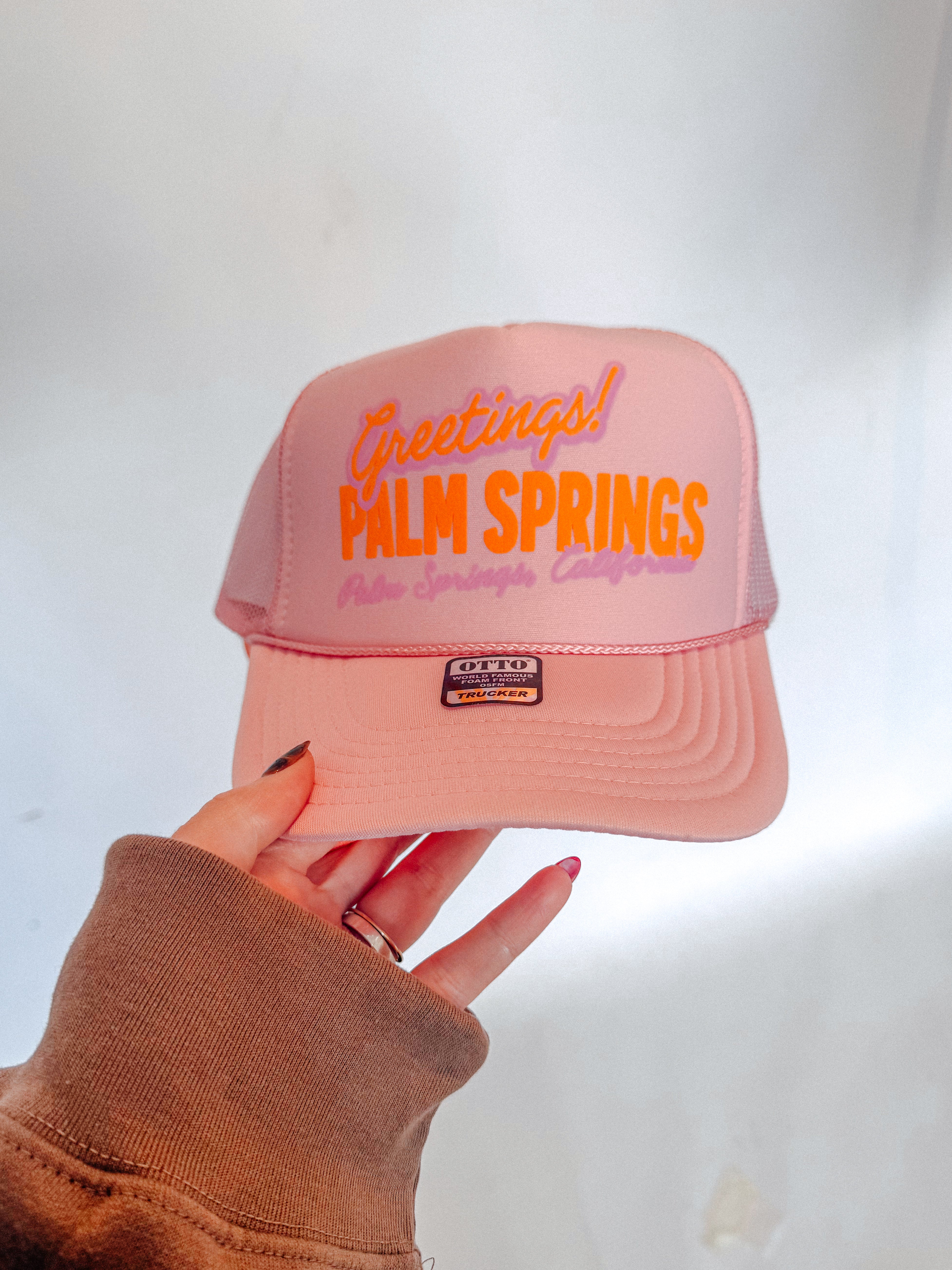 Underground Original Design: Greetings! Palm Springs, Summer Trucker Hat
