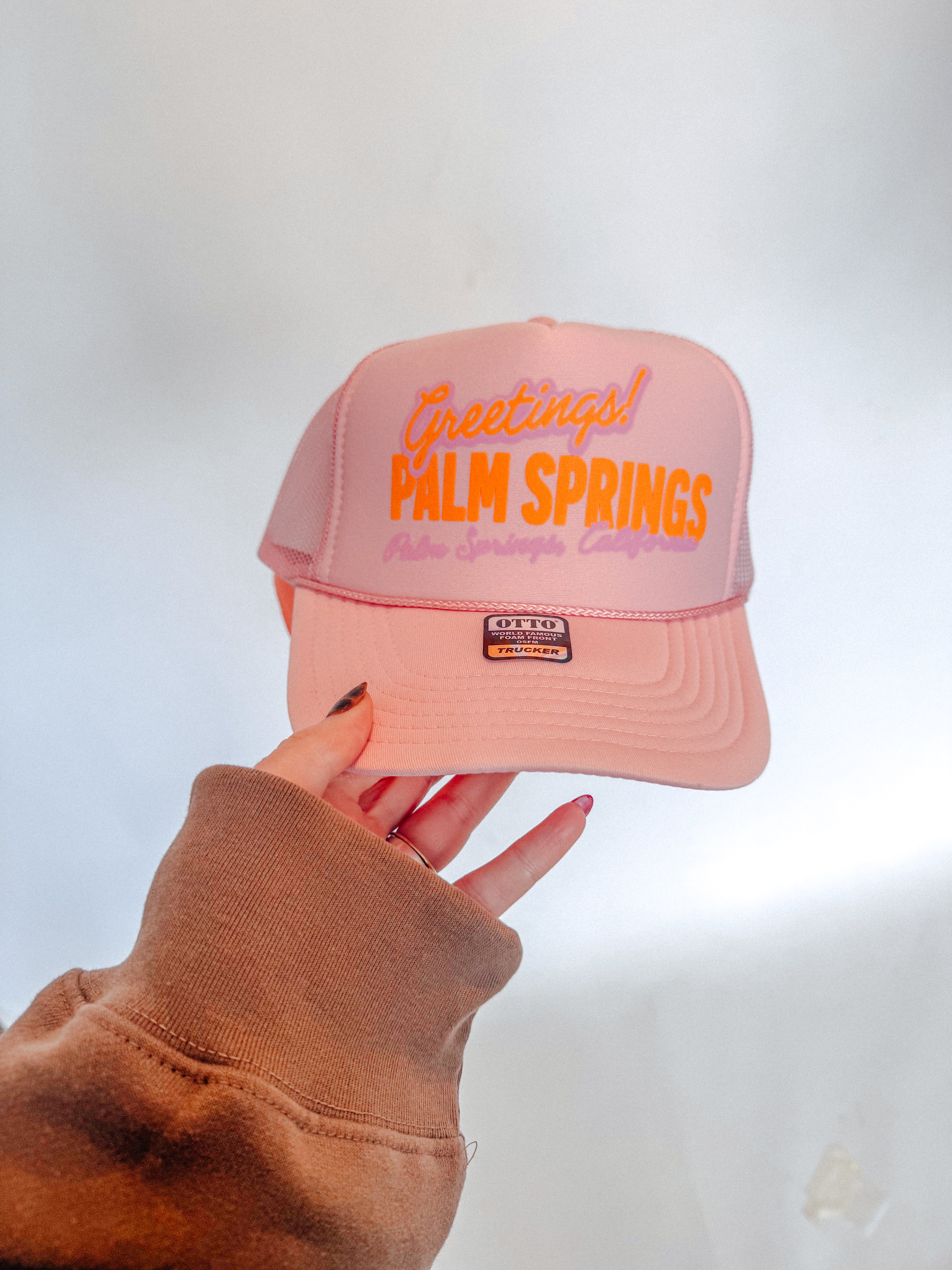 Underground Original Design: Greetings! Palm Springs, Summer Trucker Hat