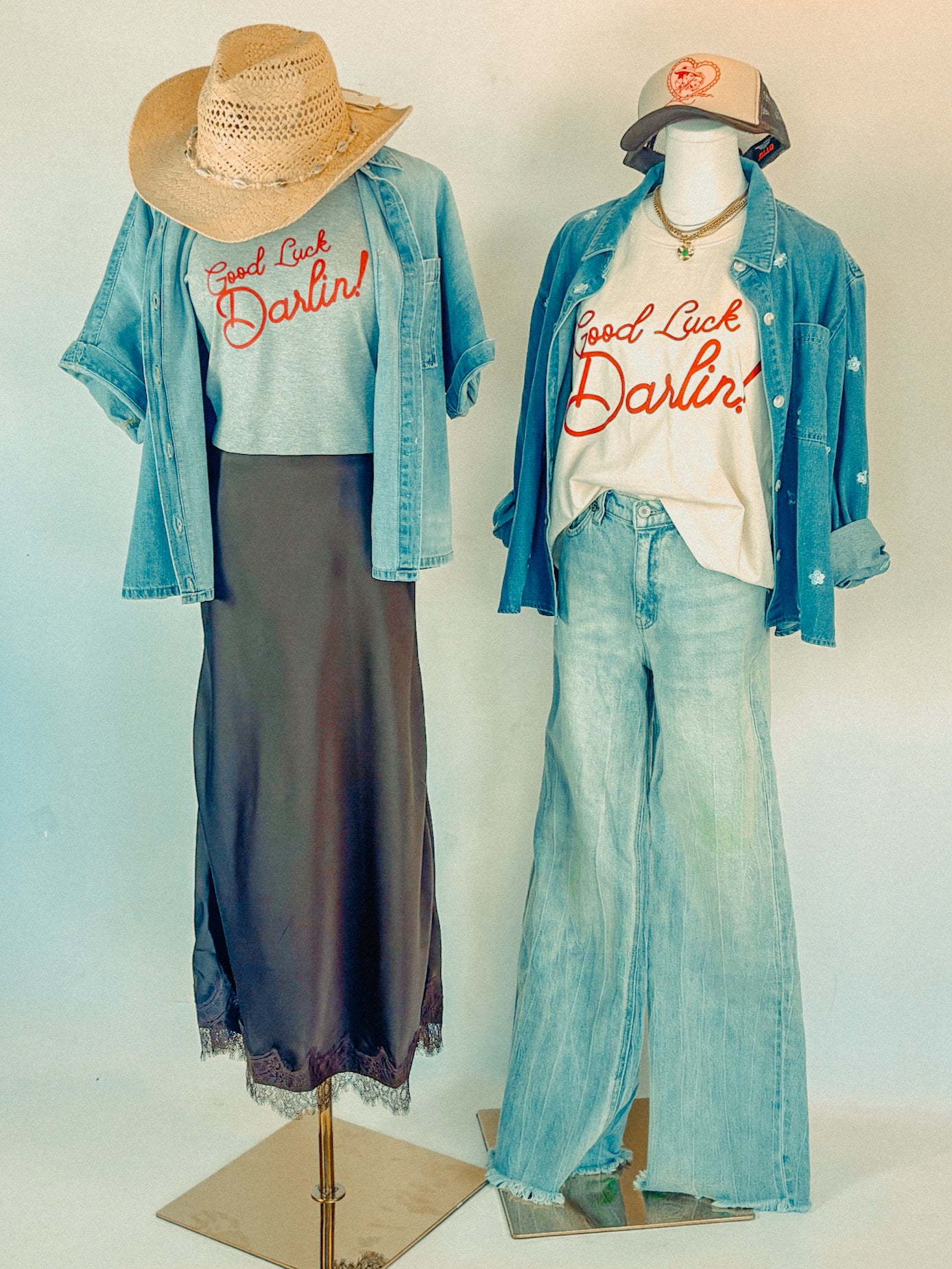 Underground Original Design: Good Luck Darlin!, Western Micro-Ribbed Baby Tee