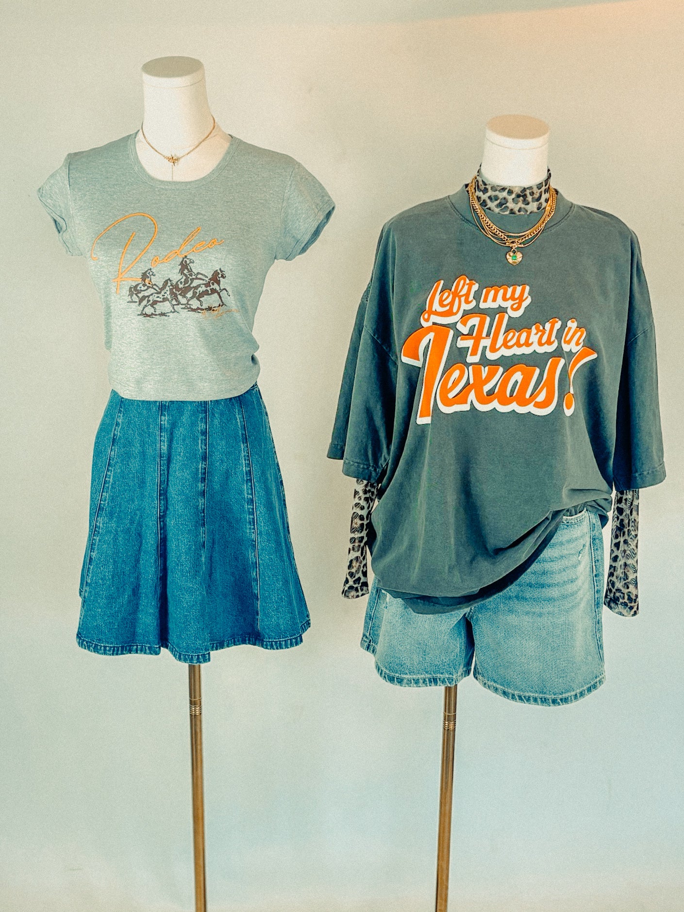 Underground Original Design: Left My Heart in Texas Boxy Cotton TShirt