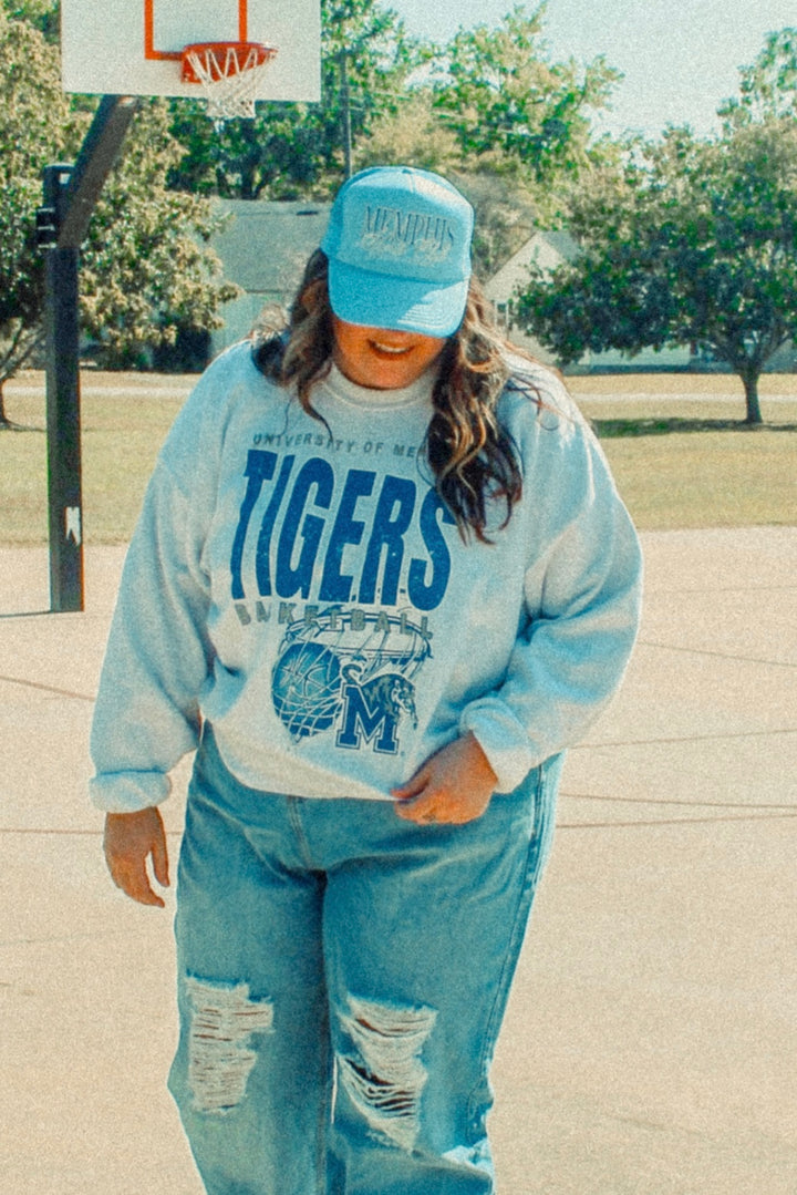 Underground Original Design: Memphis Tigers Basketball Oversized 90's Sweatshirt