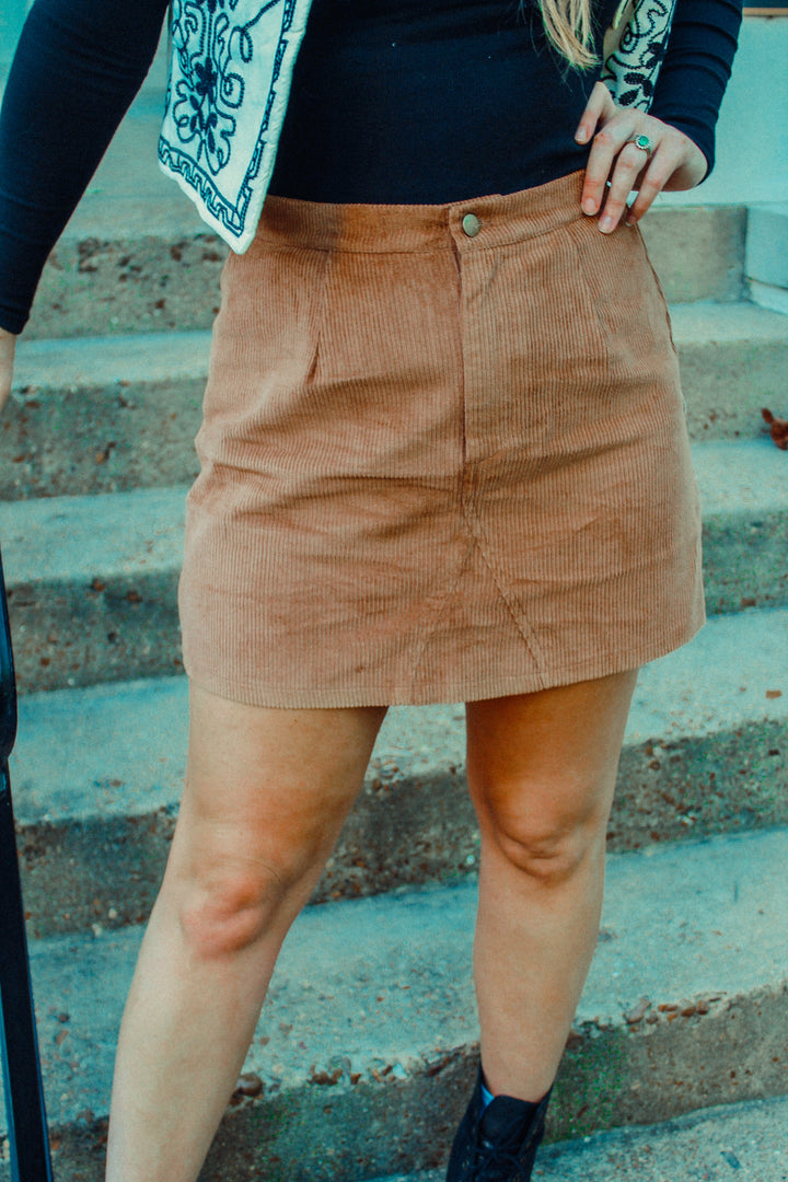 Chelsea Corduroy Mini Skirt