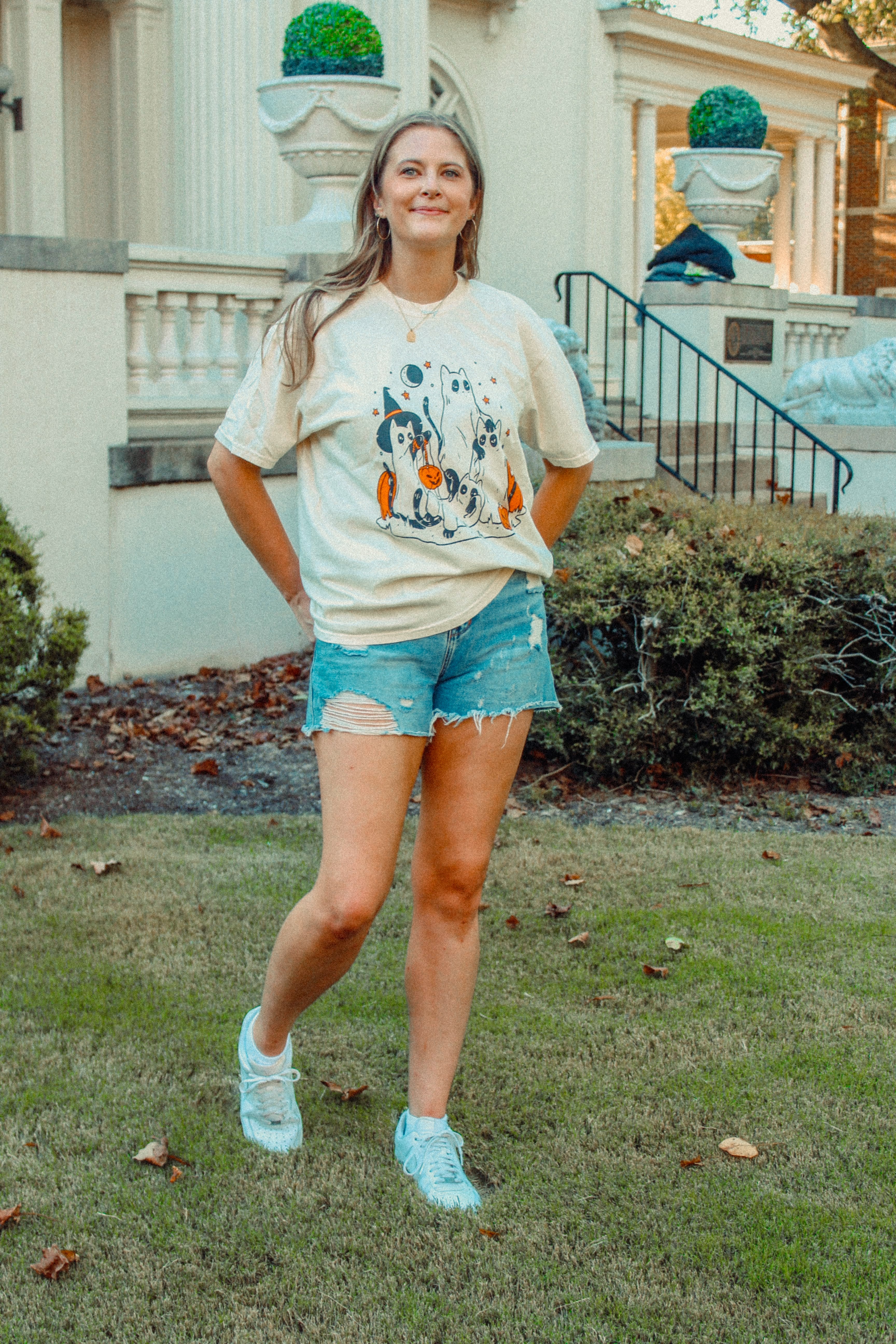 Underground Original Design: Spooky Black Cats Boxy Cotton T-Shirt