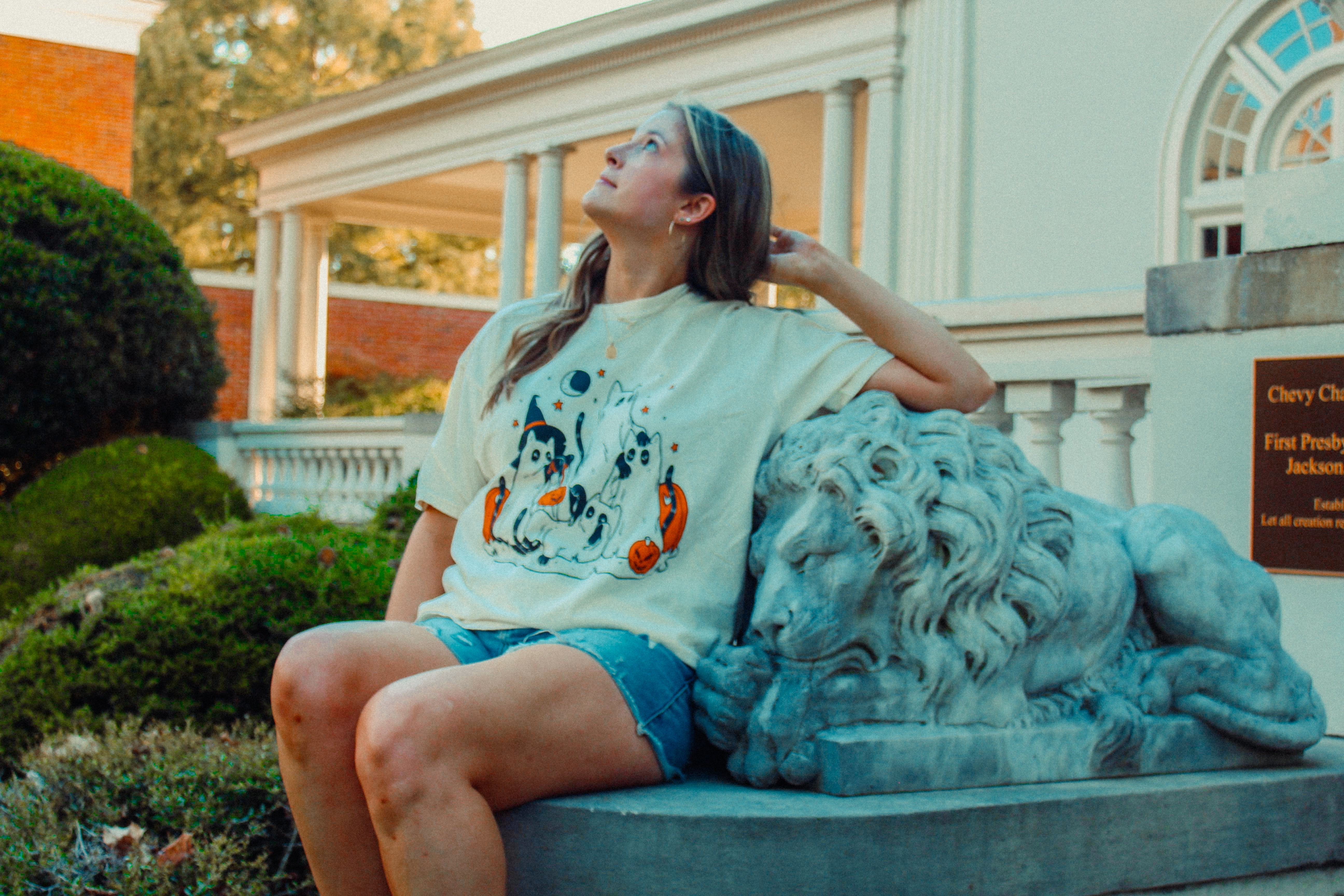 Underground Original Design: Spooky Black Cats Boxy Cotton T-Shirt