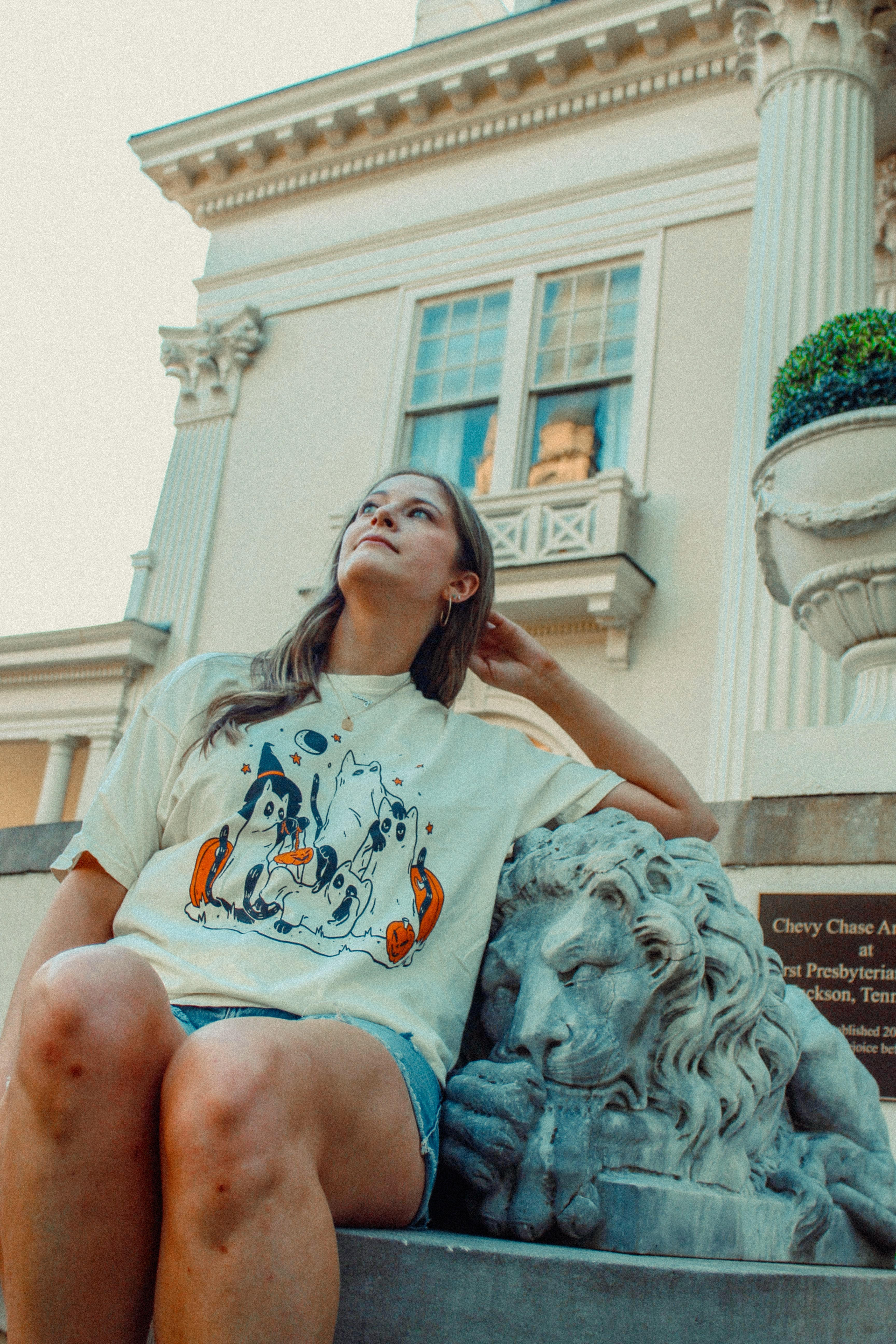 Underground Original Design: Spooky Black Cats Boxy Cotton T-Shirt