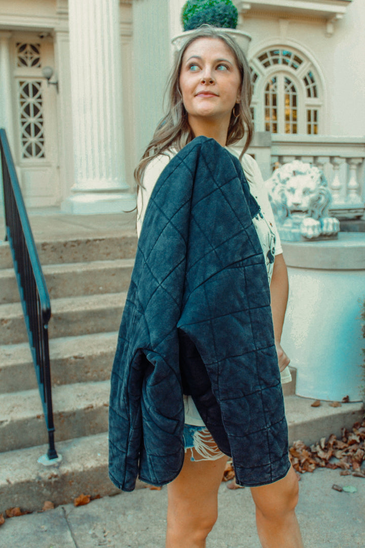 Quilted Oversized Cotton Jacket