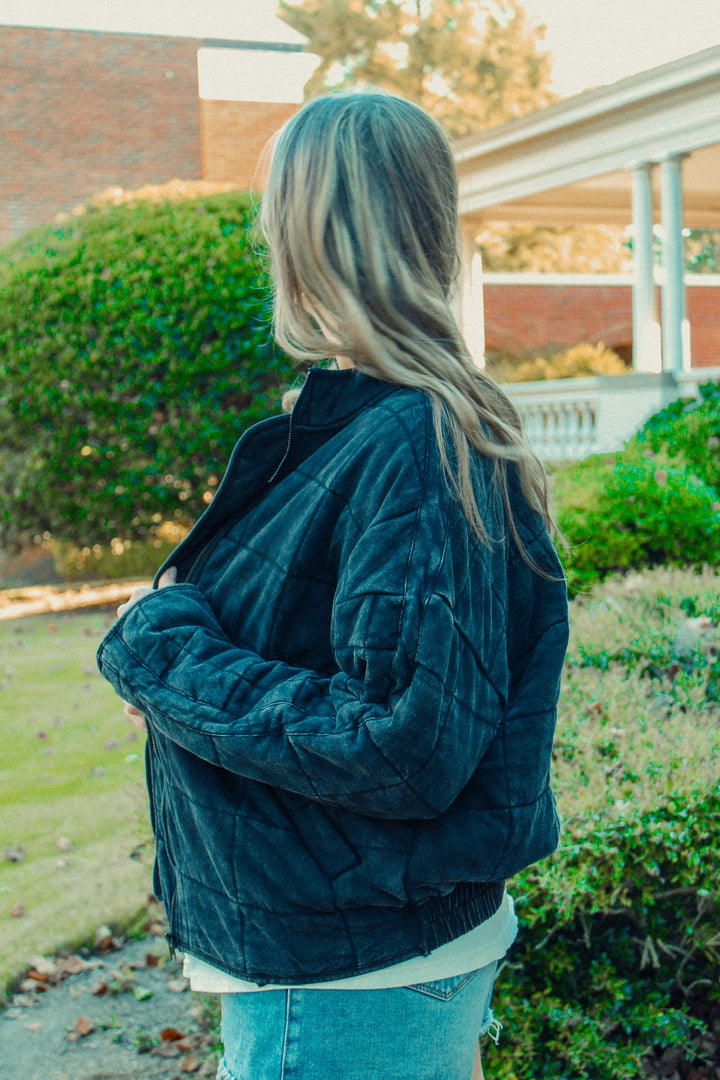 Quilted Oversized Cotton Jacket