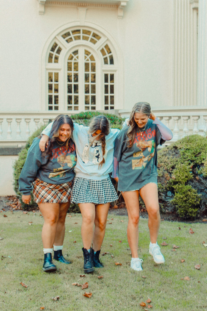 Wednesday Tweed Print Mini Skirt