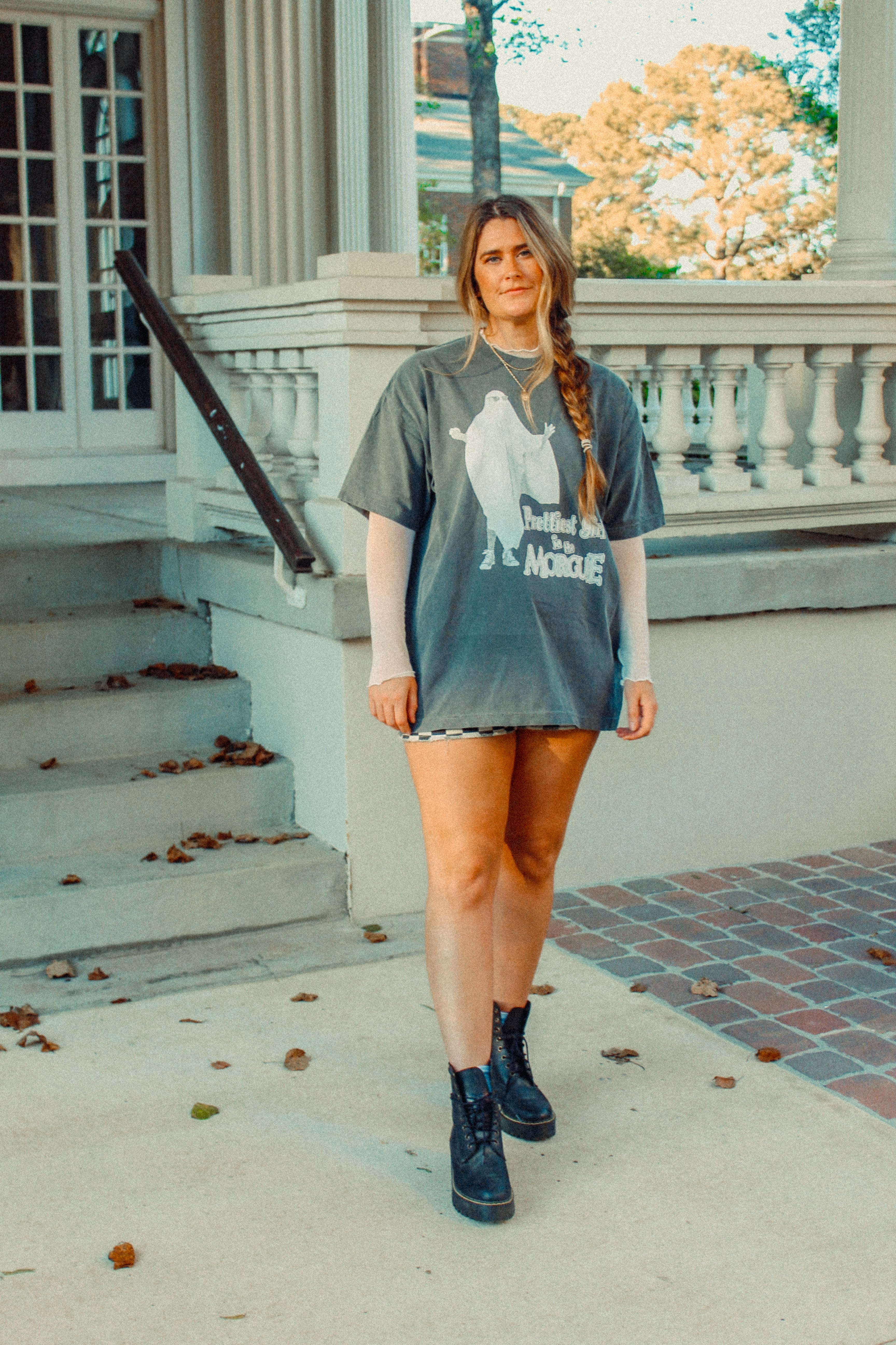 Underground Original Design: Prettiest Girl in the Morgue Boxy Oversized T-Shirt