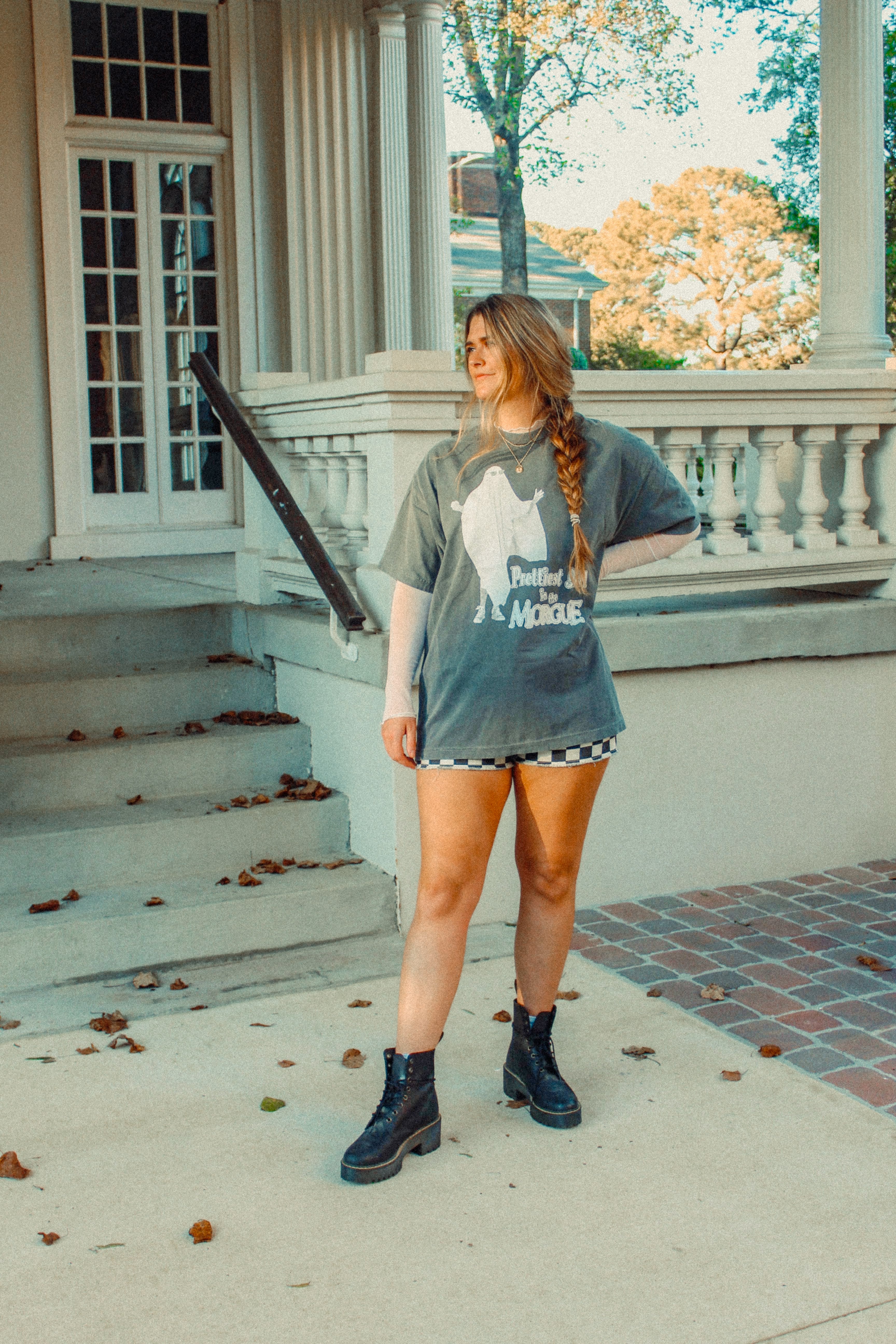 Underground Original Design: Prettiest Girl in the Morgue Boxy Oversized T-Shirt