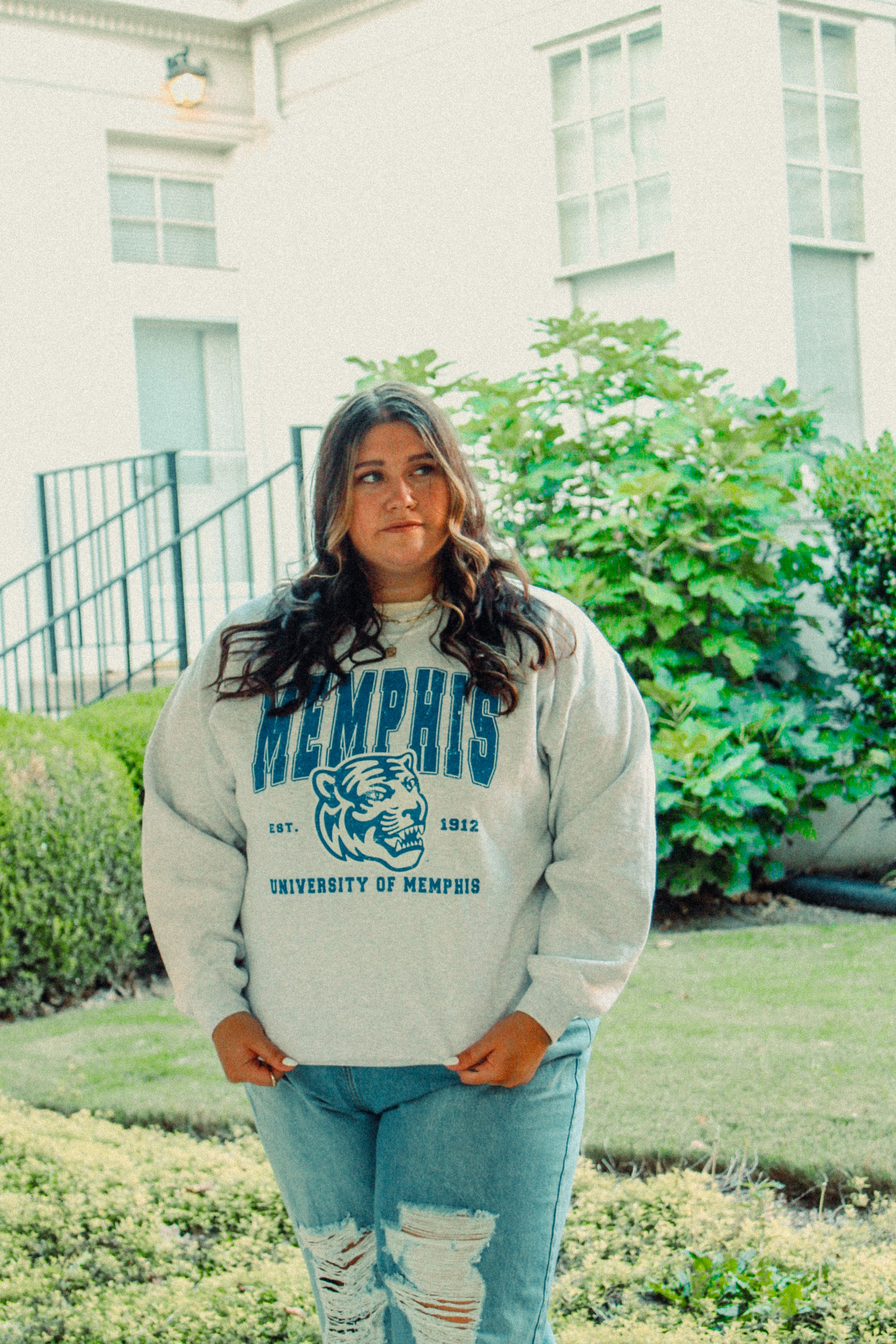 Underground Original Design: Memphis University Tigers Boxy Cotton Sweatshirt