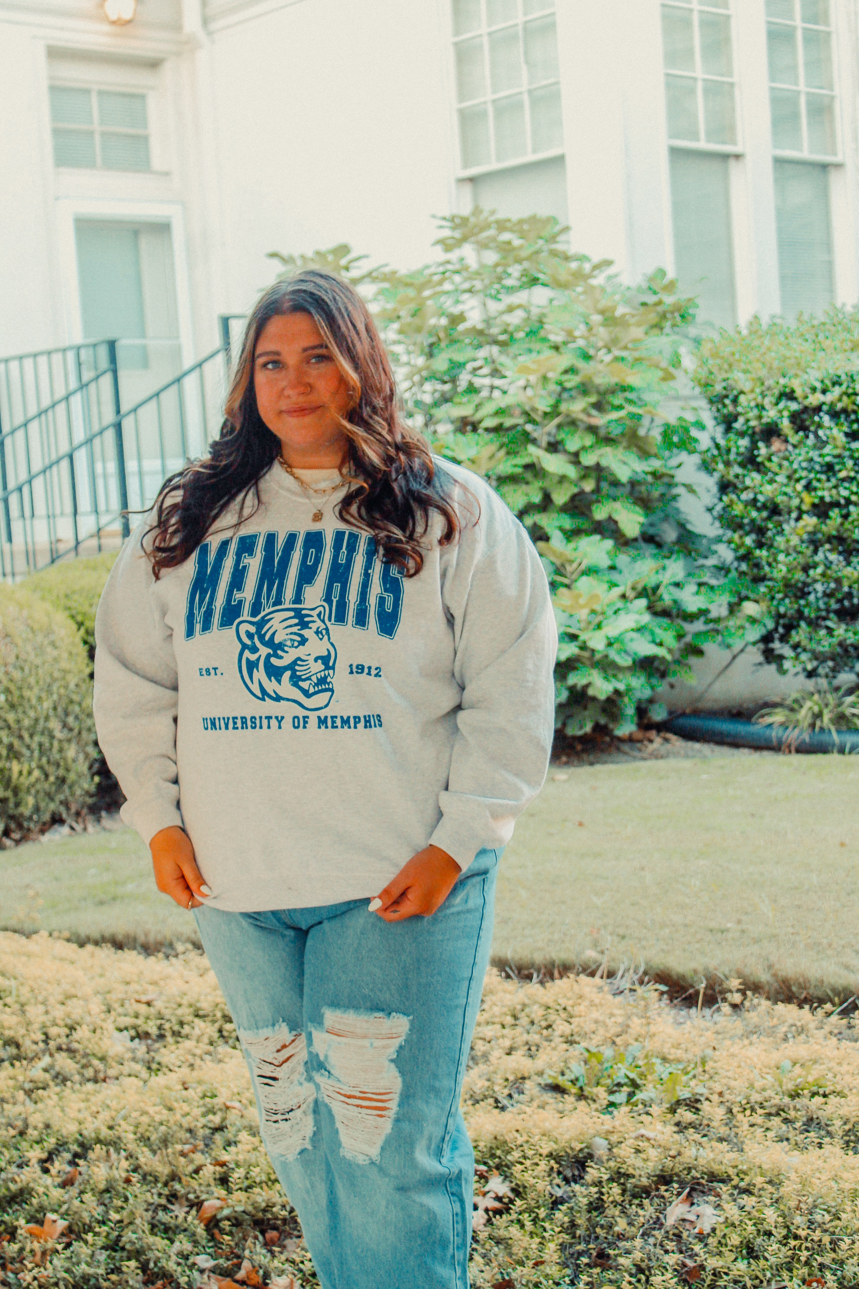 Underground Original Design: Memphis University Tigers Boxy Cotton Sweatshirt