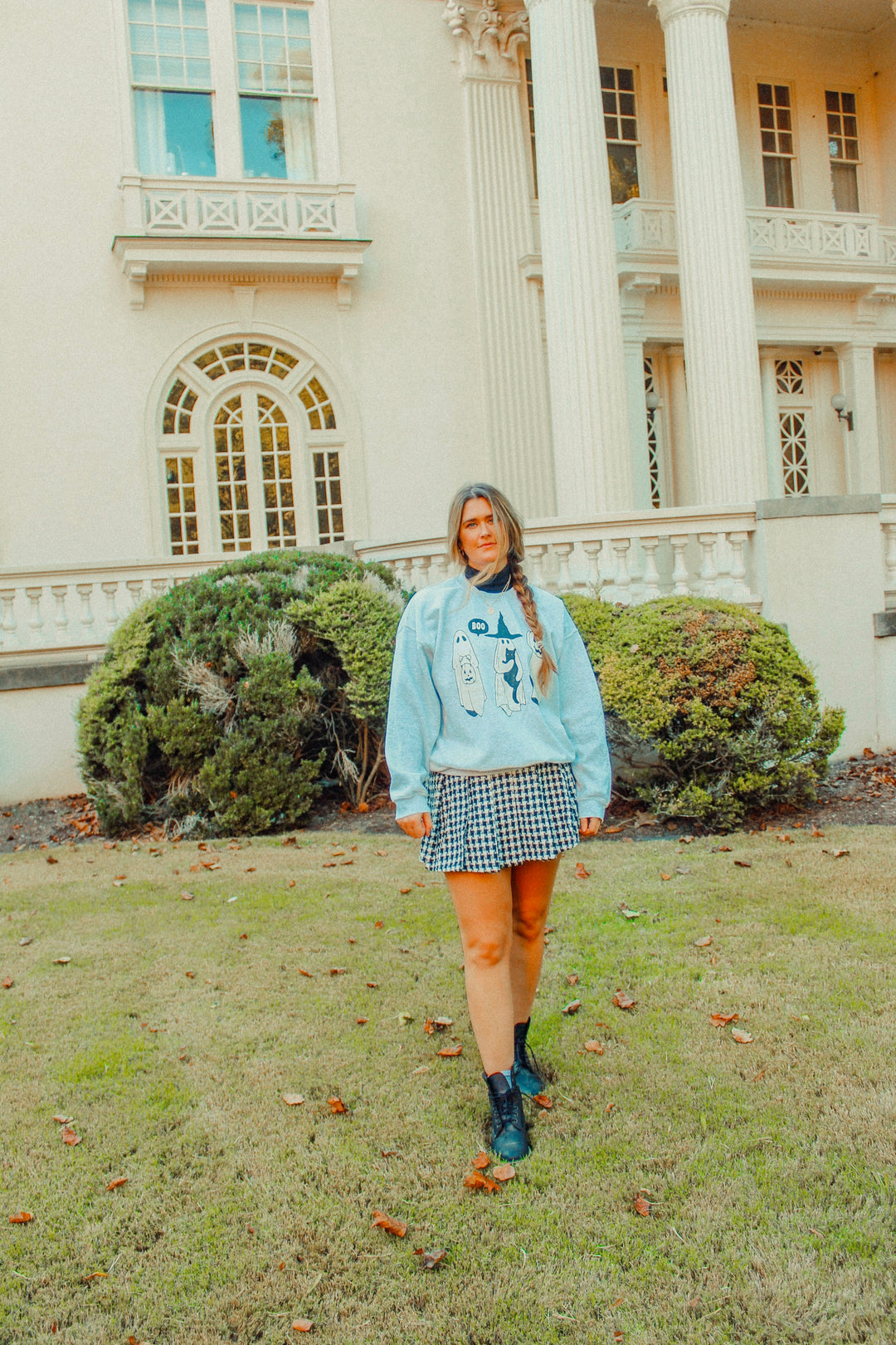 Wednesday Tweed Print Mini Skirt