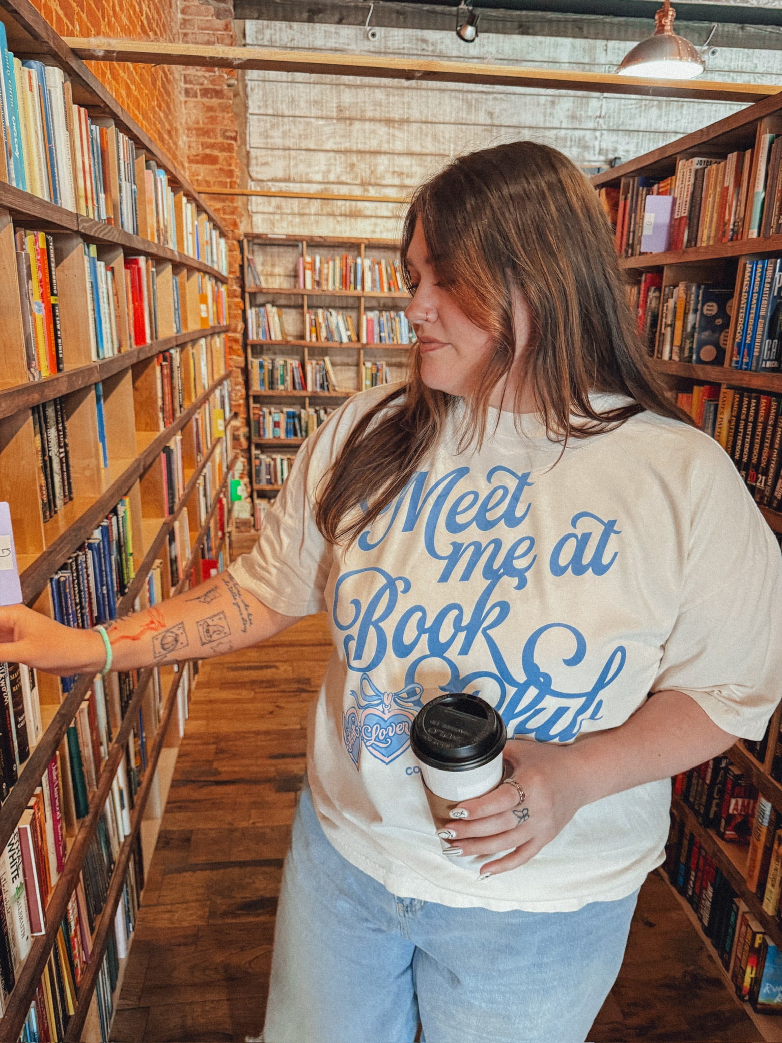 Underground Original Design: Meet Me at Book Club Boxy Cotton T-Shirt