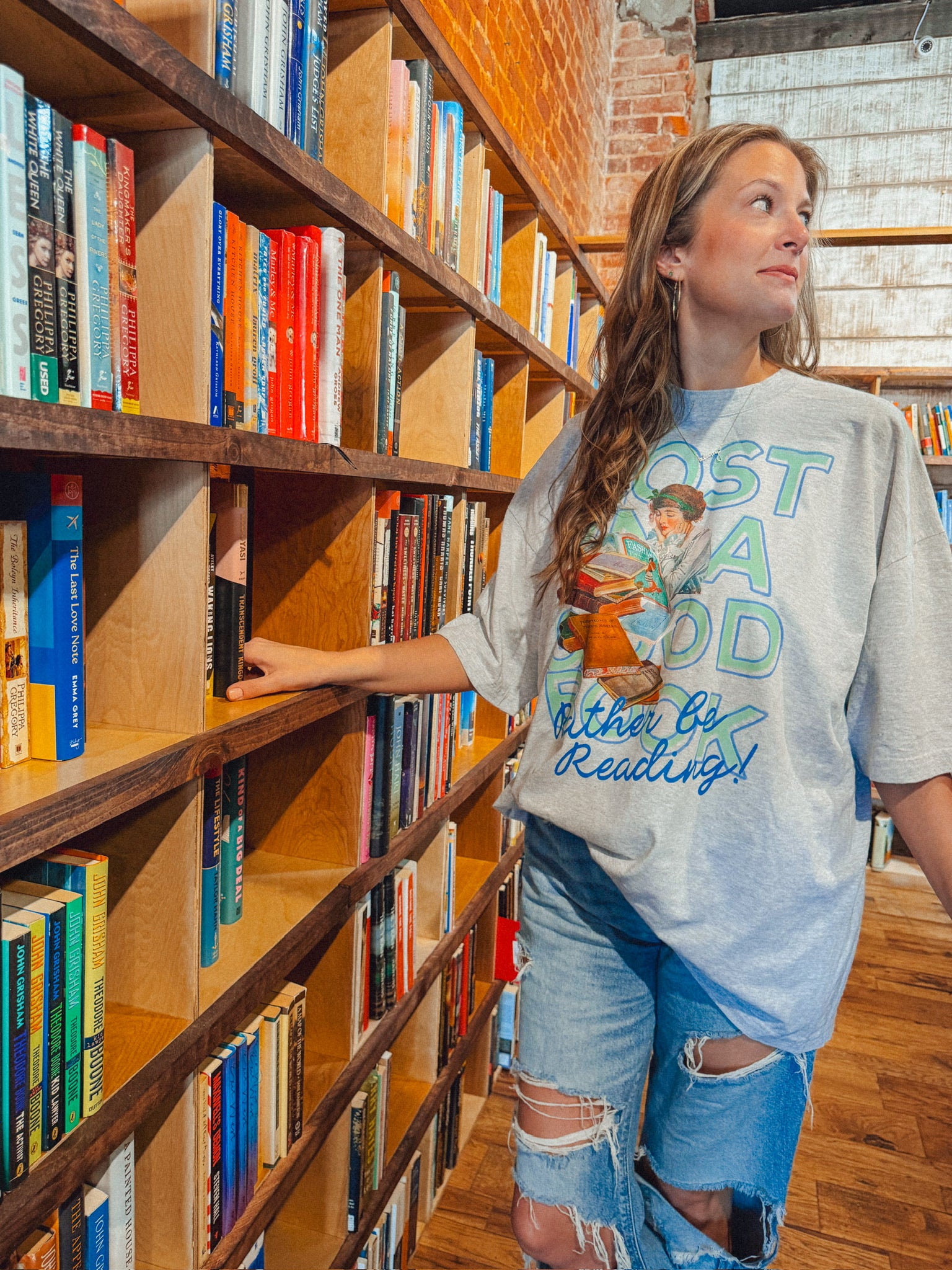 Underground Original Design: Lost in a Good Book Boxy Cotton T-Shirt