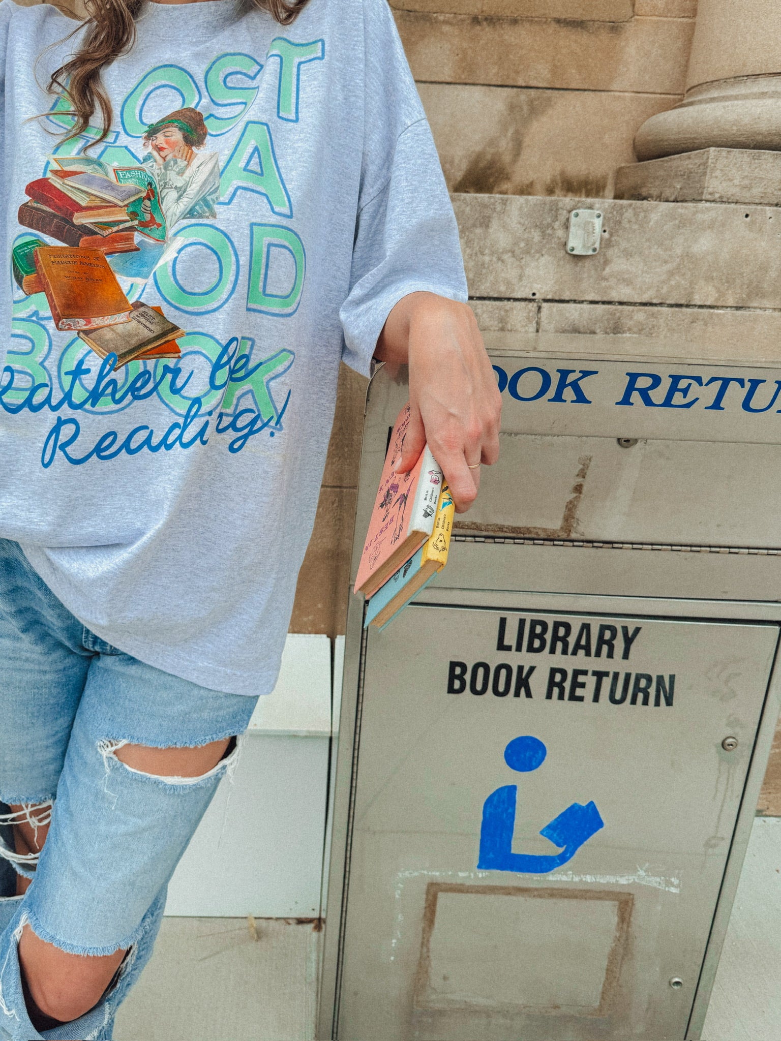 Underground Original Design: Lost in a Good Book Boxy Cotton T-Shirt