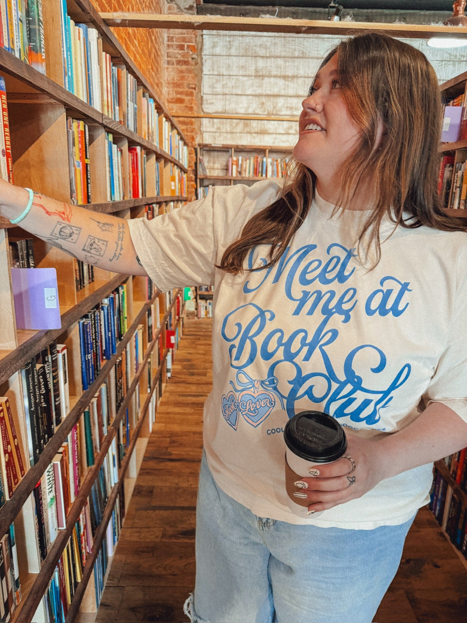 Underground Original Design: Meet Me at Book Club Boxy Cotton T-Shirt