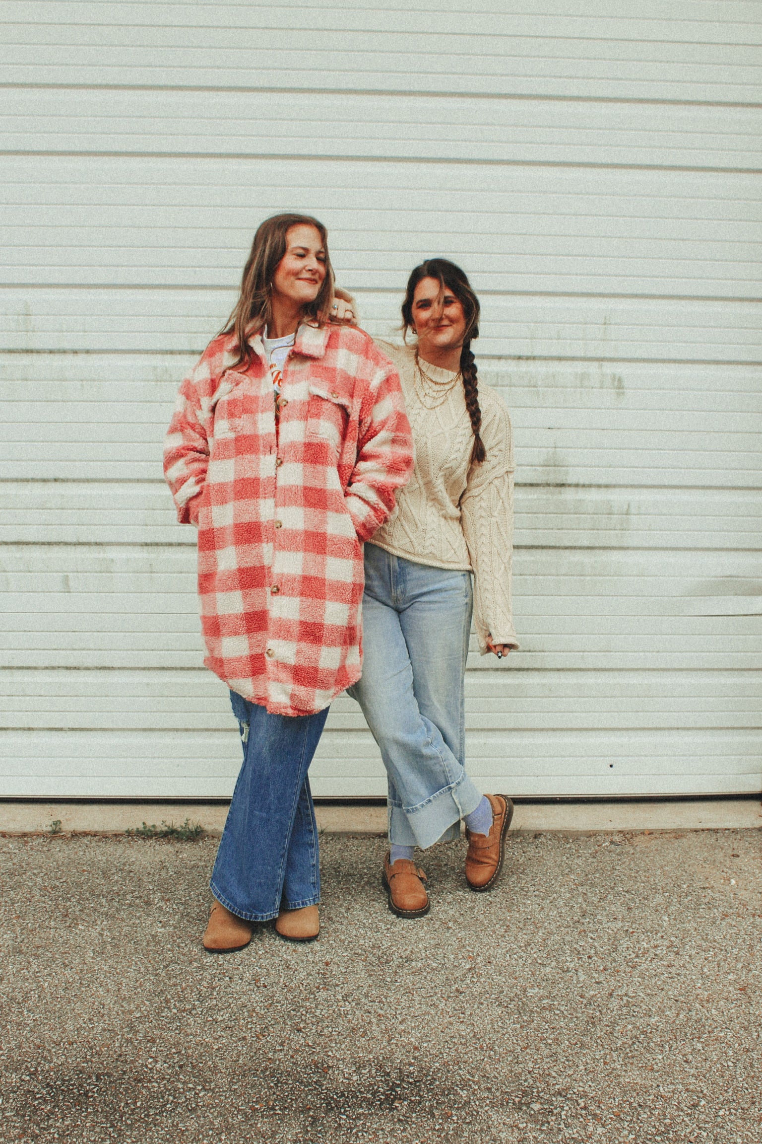Pink Plaid Teddy Bear Coat