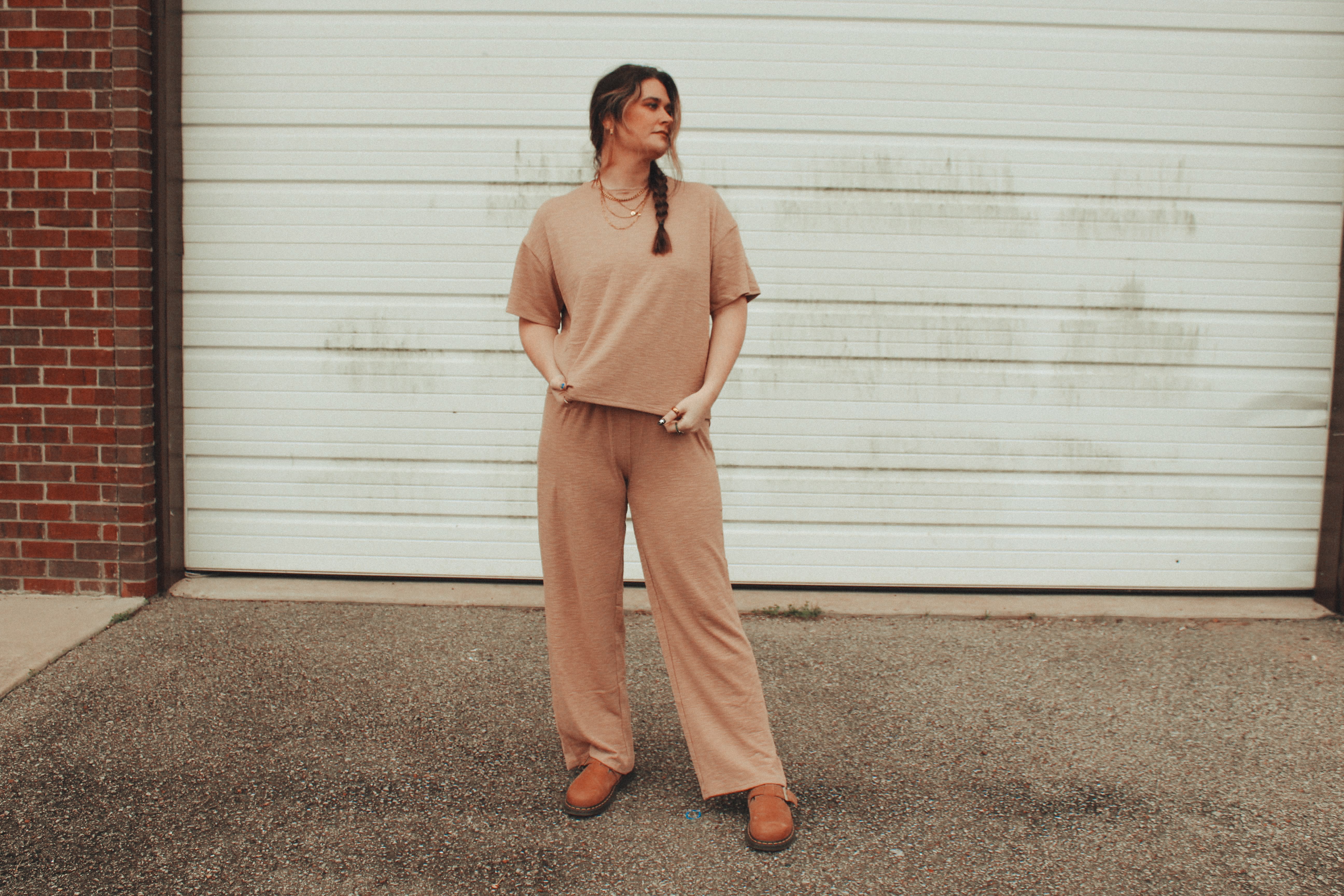 Cozy Camel Waffle Knit Two Piece Set