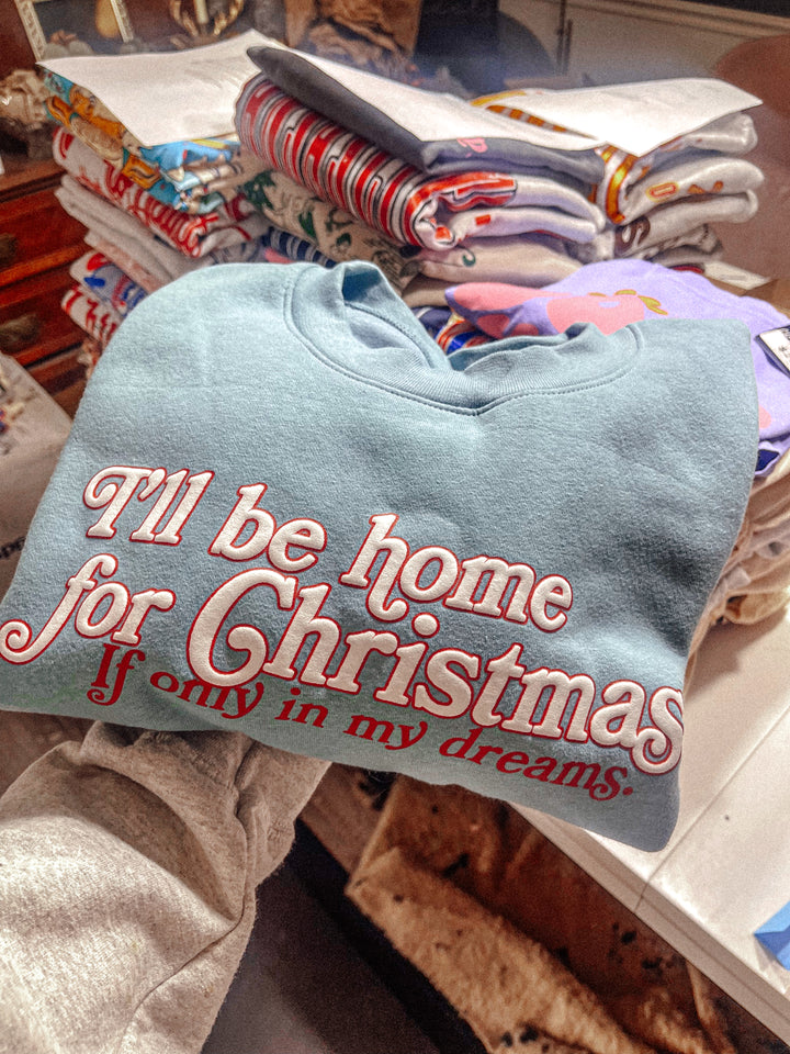 Underground Original Design: I'll Be Home for Christmas Oversized 90's Sweatshirt