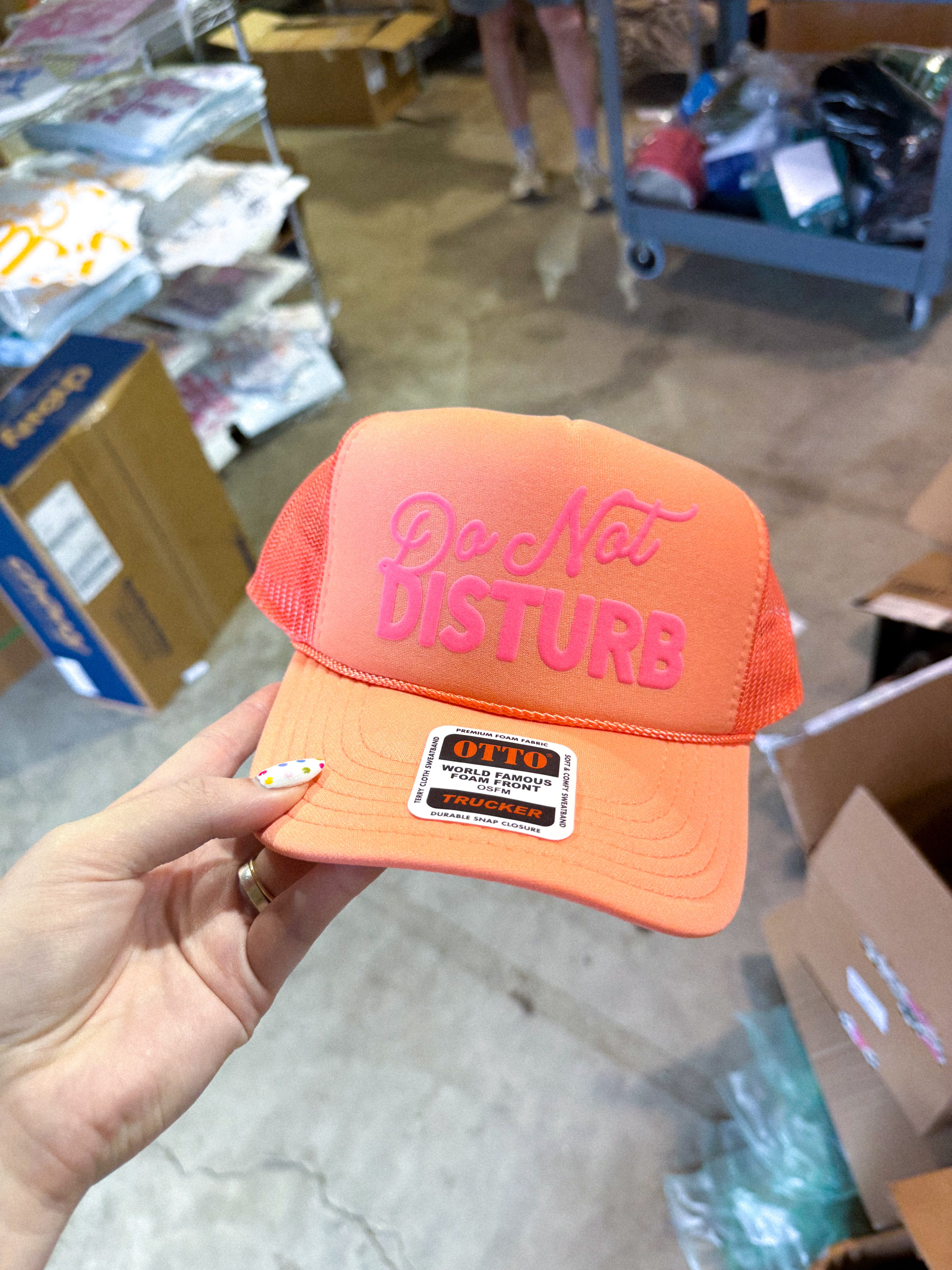 Do Not Disturb, Pink Puff Summer Trucker Hat