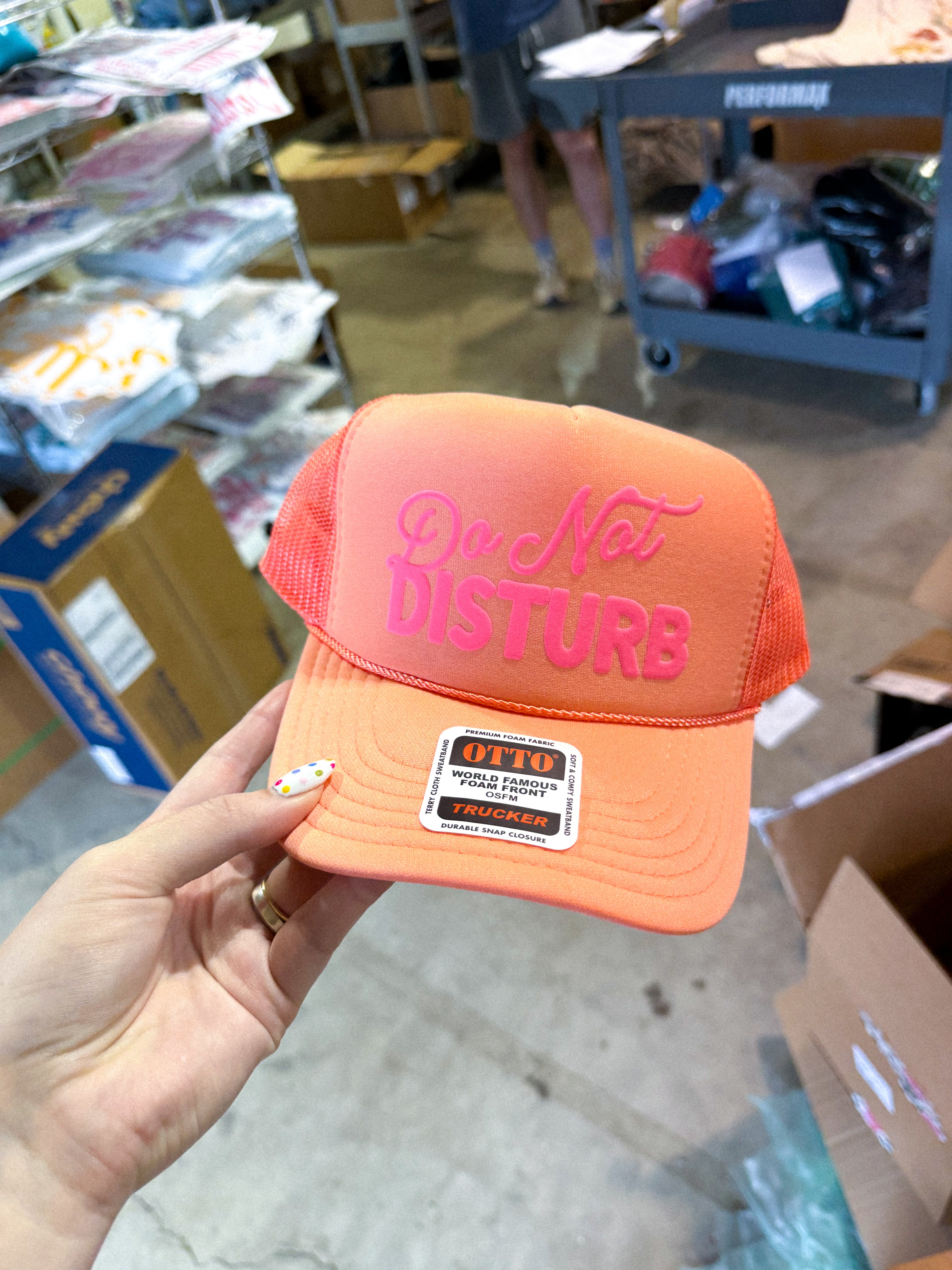 Do Not Disturb, Pink Puff Summer Trucker Hat