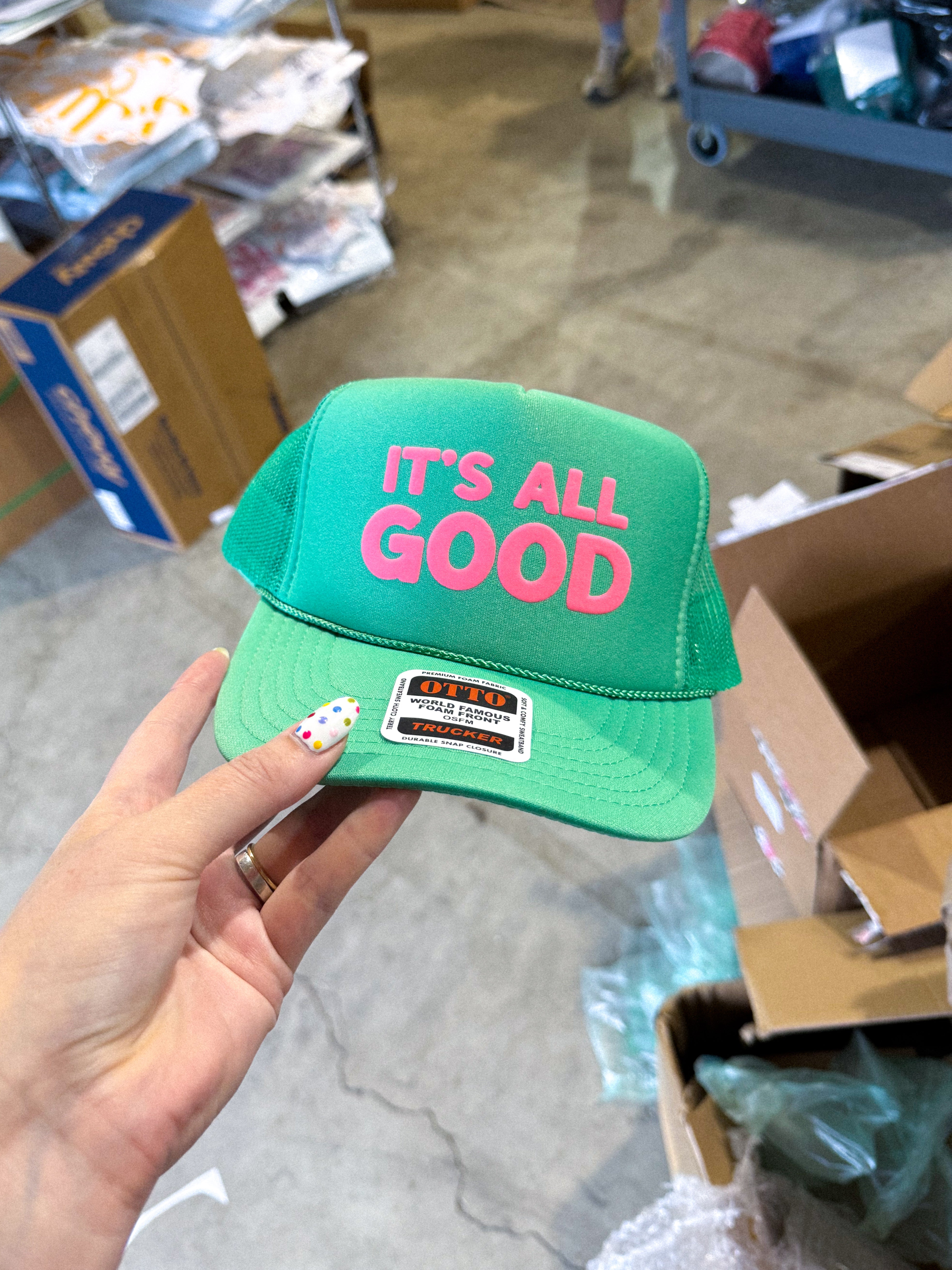 It's All Good, Pink Puff Summer Trucker Hat