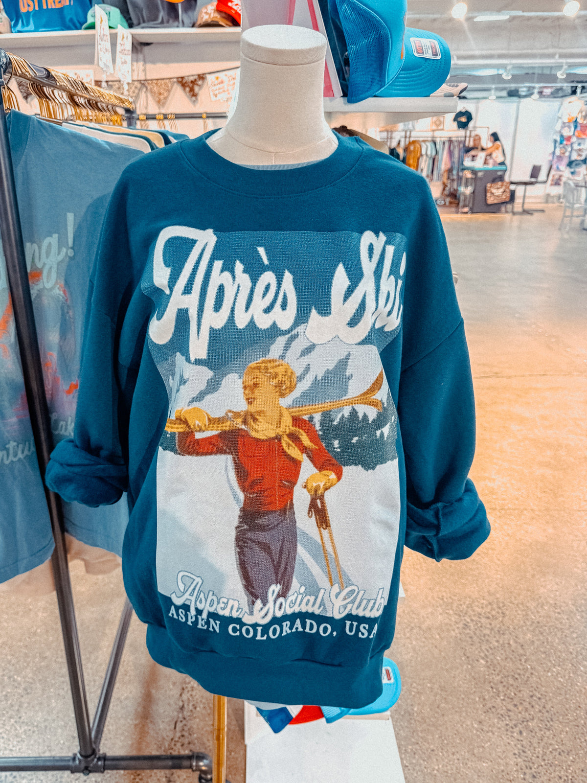 Apres Ski Social Club, Recycled Relaxed  American Apparel Sweatshirt
