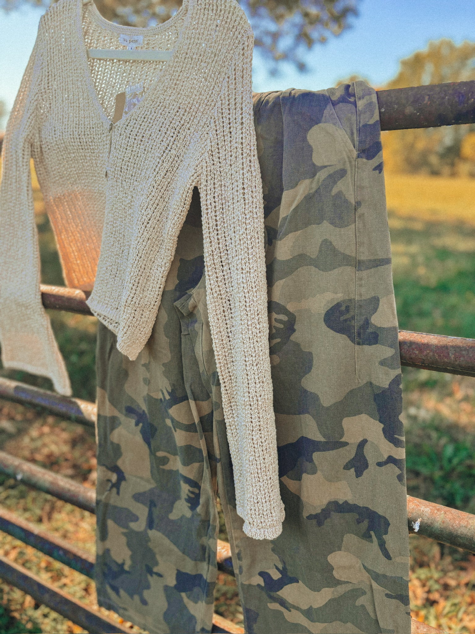 Bell Sleeve Crocheted Cardigan