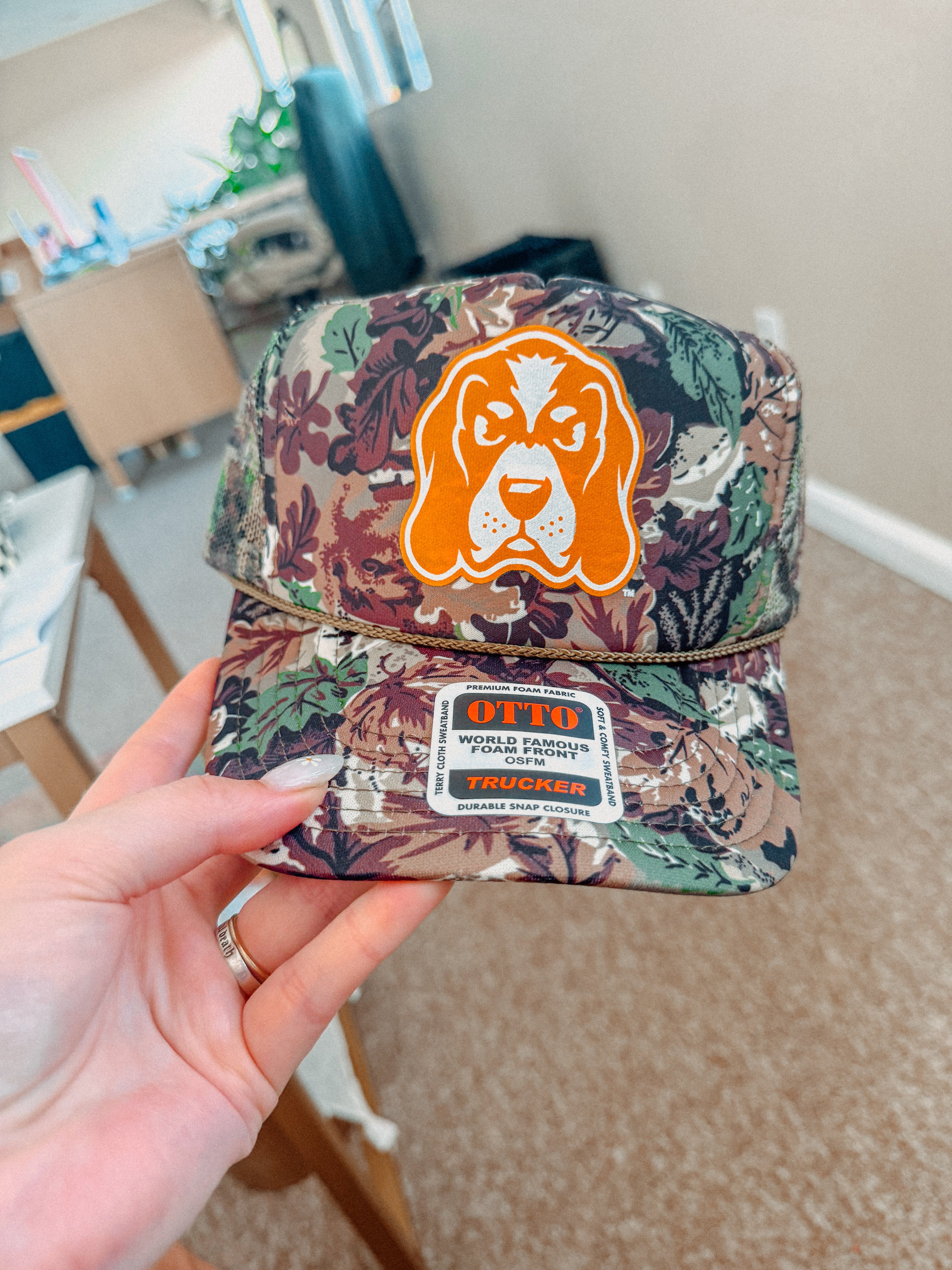 Smokey Logo, Orange & White Game Day Trucker Hat