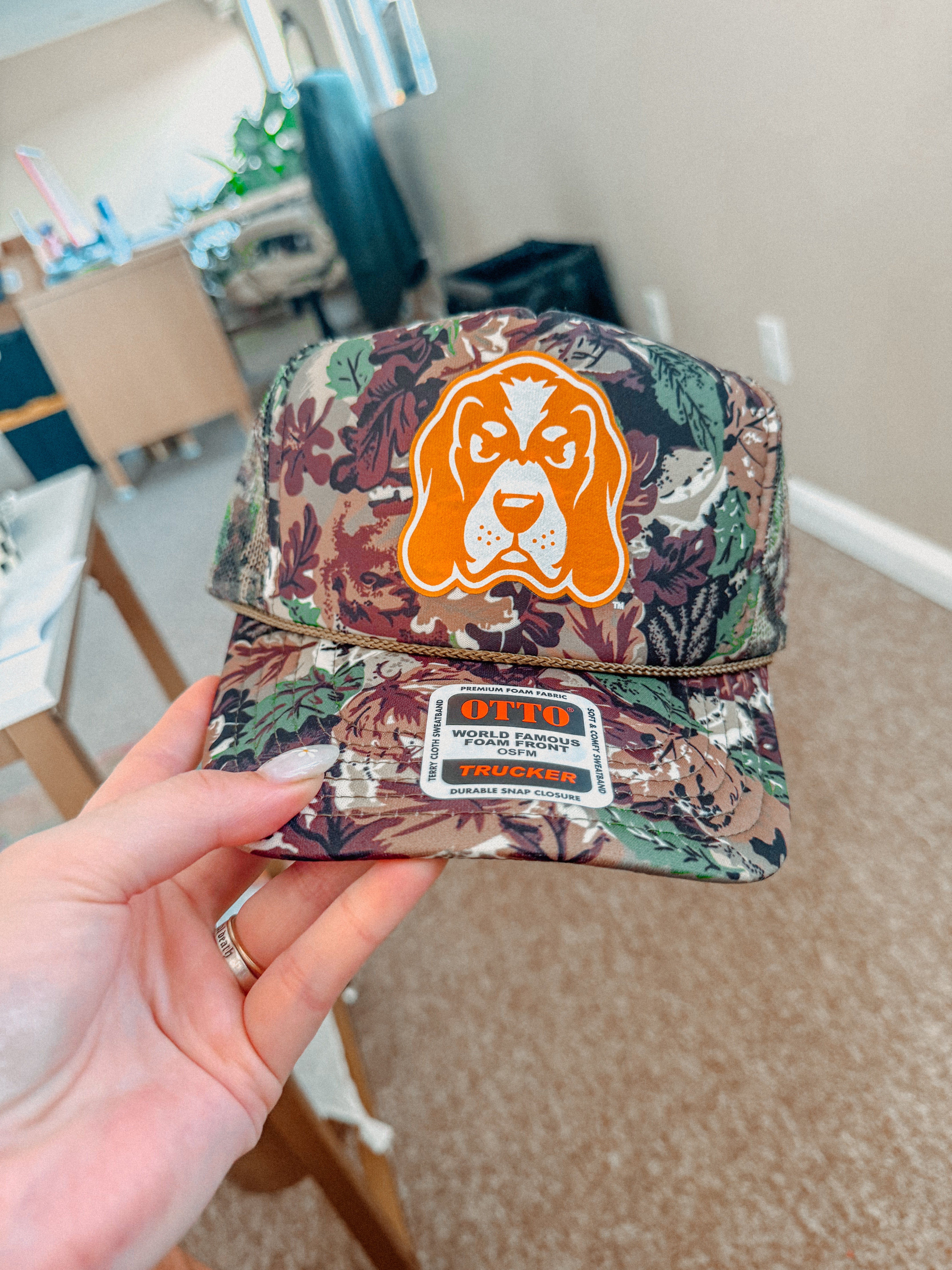 Smokey Logo, Orange & White Game Day Trucker Hat