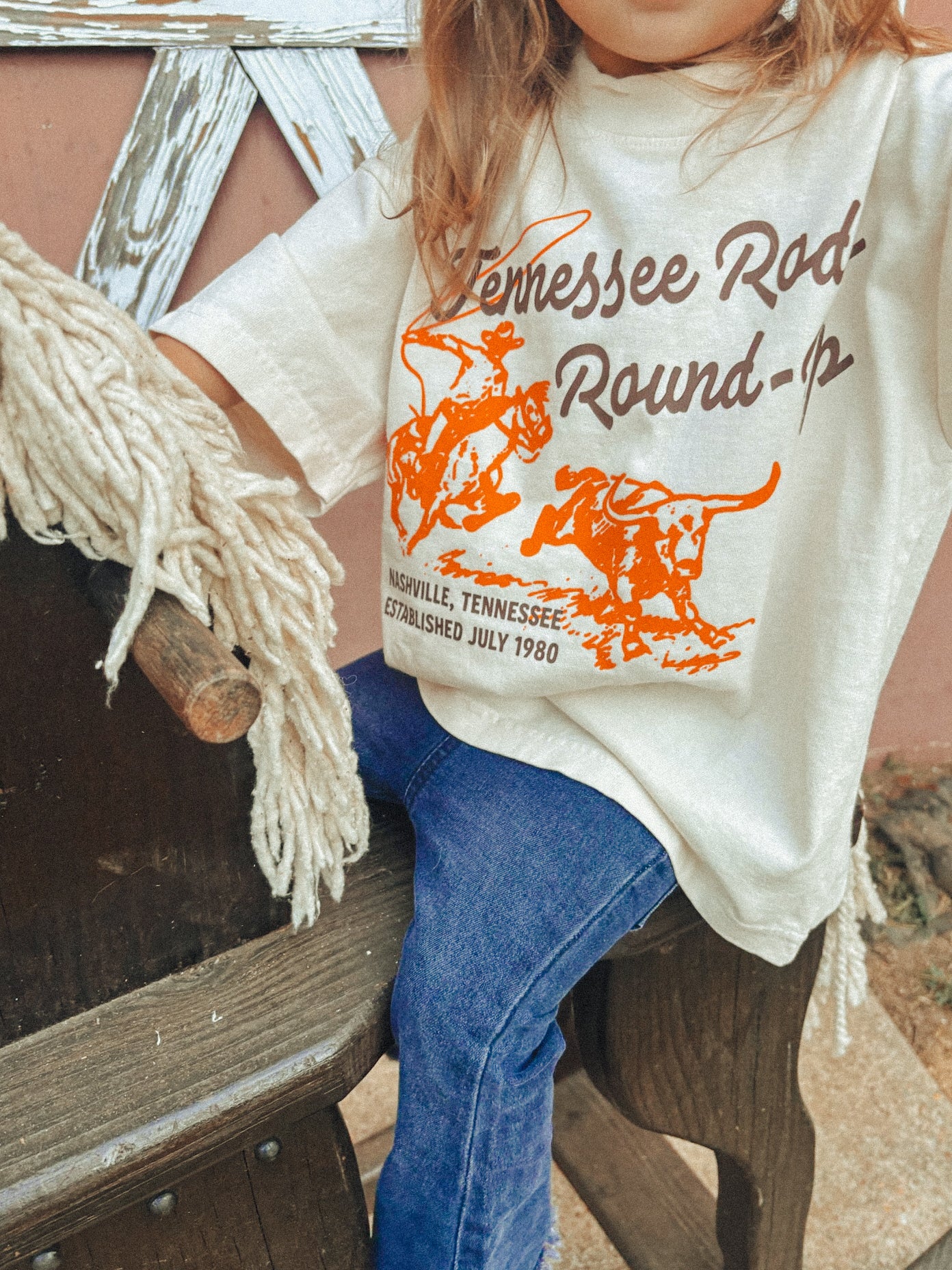 Underground Original Design: * KIDS * Tennessee Rodeo Round-Up Boxy Cotton Kids T-Shirt