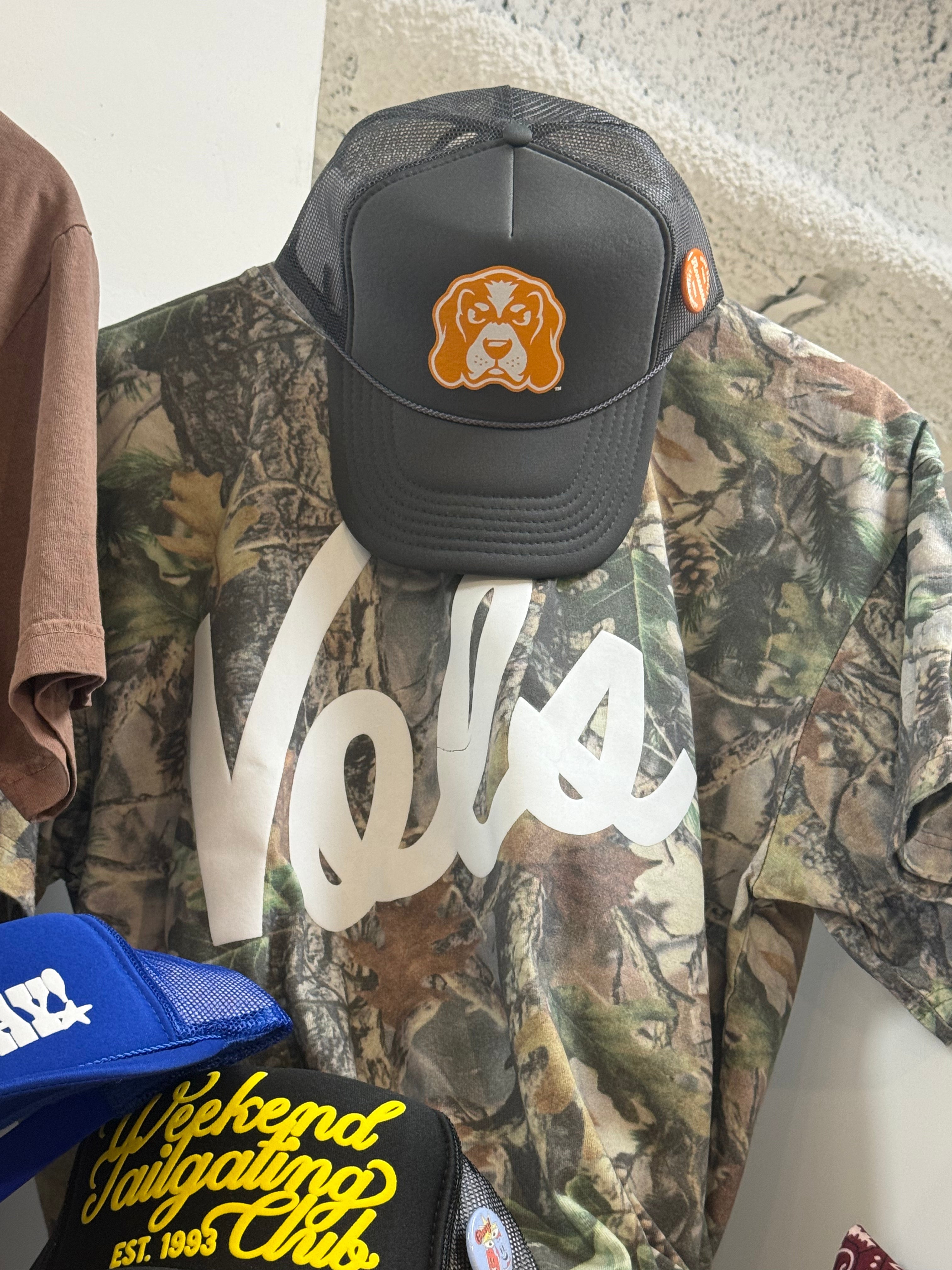 Smokey Logo, Orange & White Game Day Trucker Hat