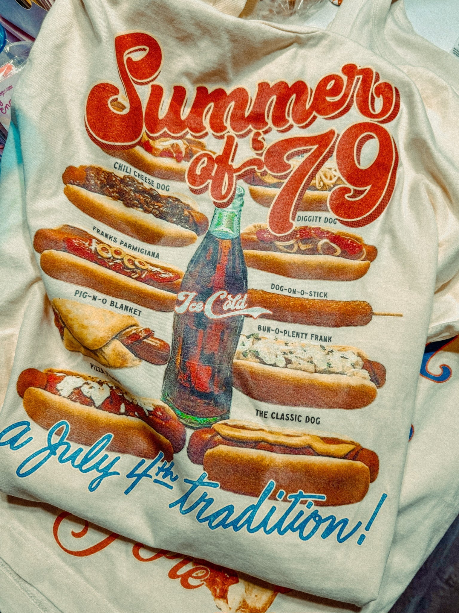 Underground Original Design: Summer of '79 Hot Dogs Boxy Cotton T-Shirt