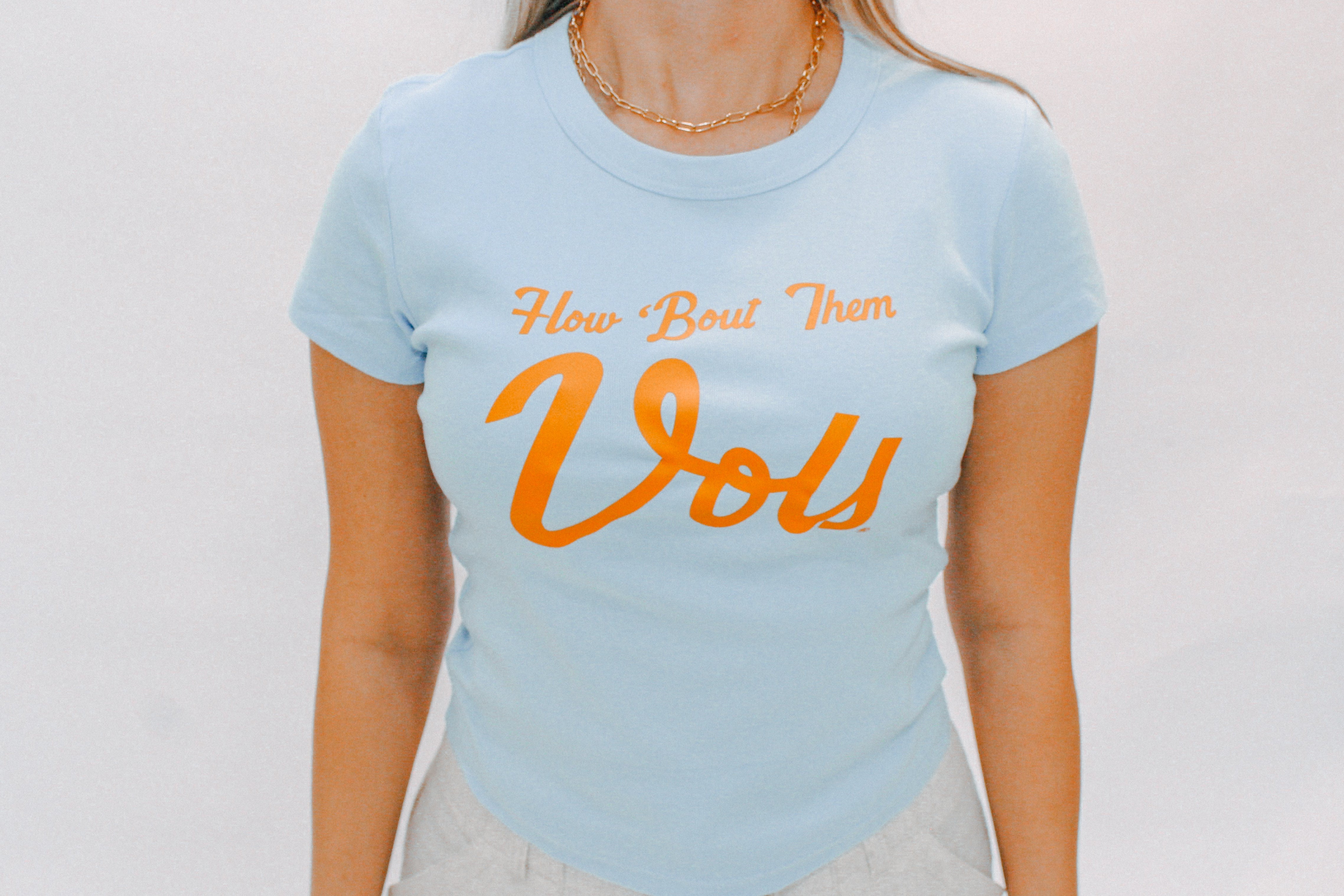 How 'Bout Them Vols Micro-Ribbed Bella Canvas Baby Tee
