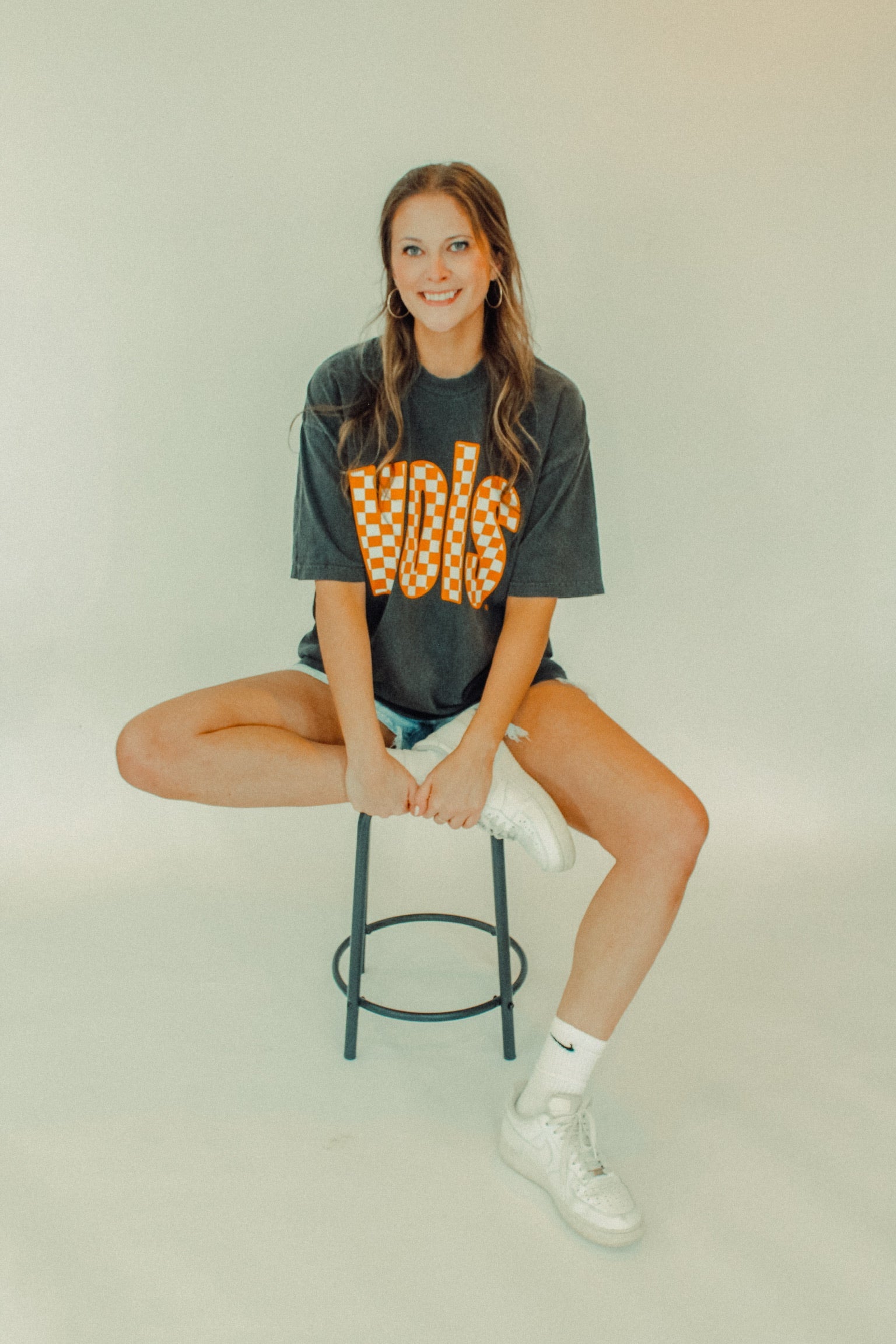 Underground Original Design: Tennessee Vols, Checkerboard Boxy Cotton TShirt