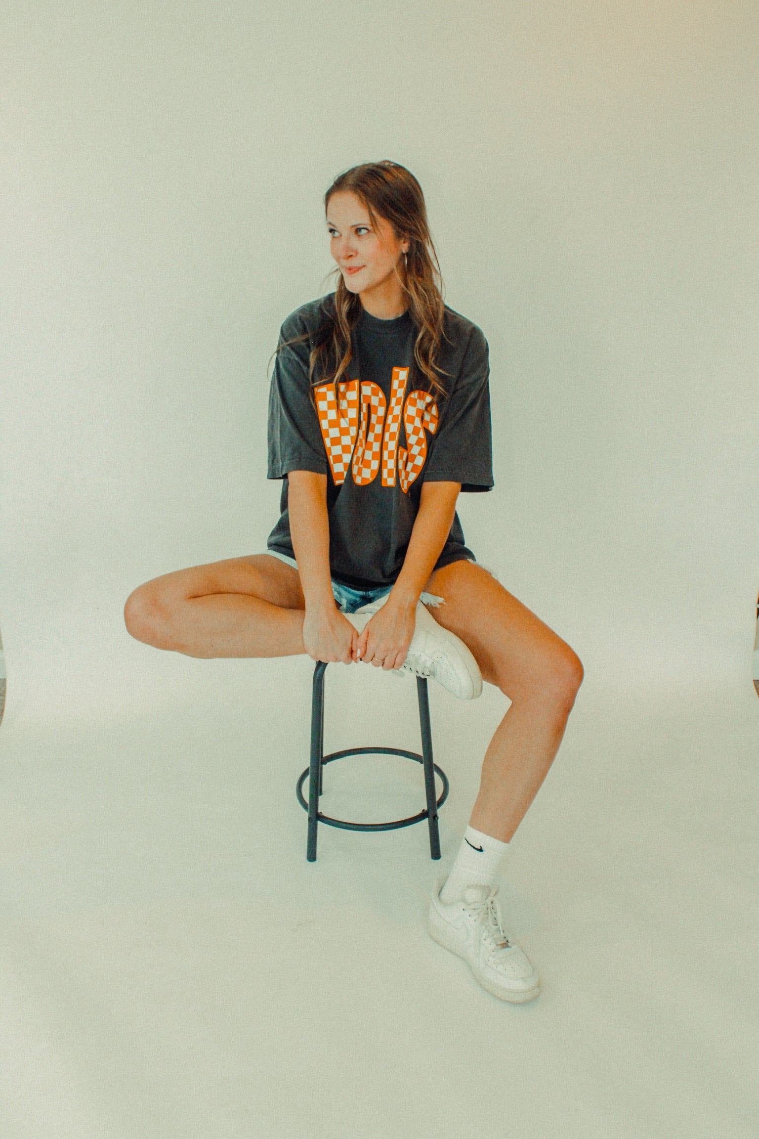 Underground Original Design: Tennessee Vols, Checkerboard Boxy Cotton TShirt