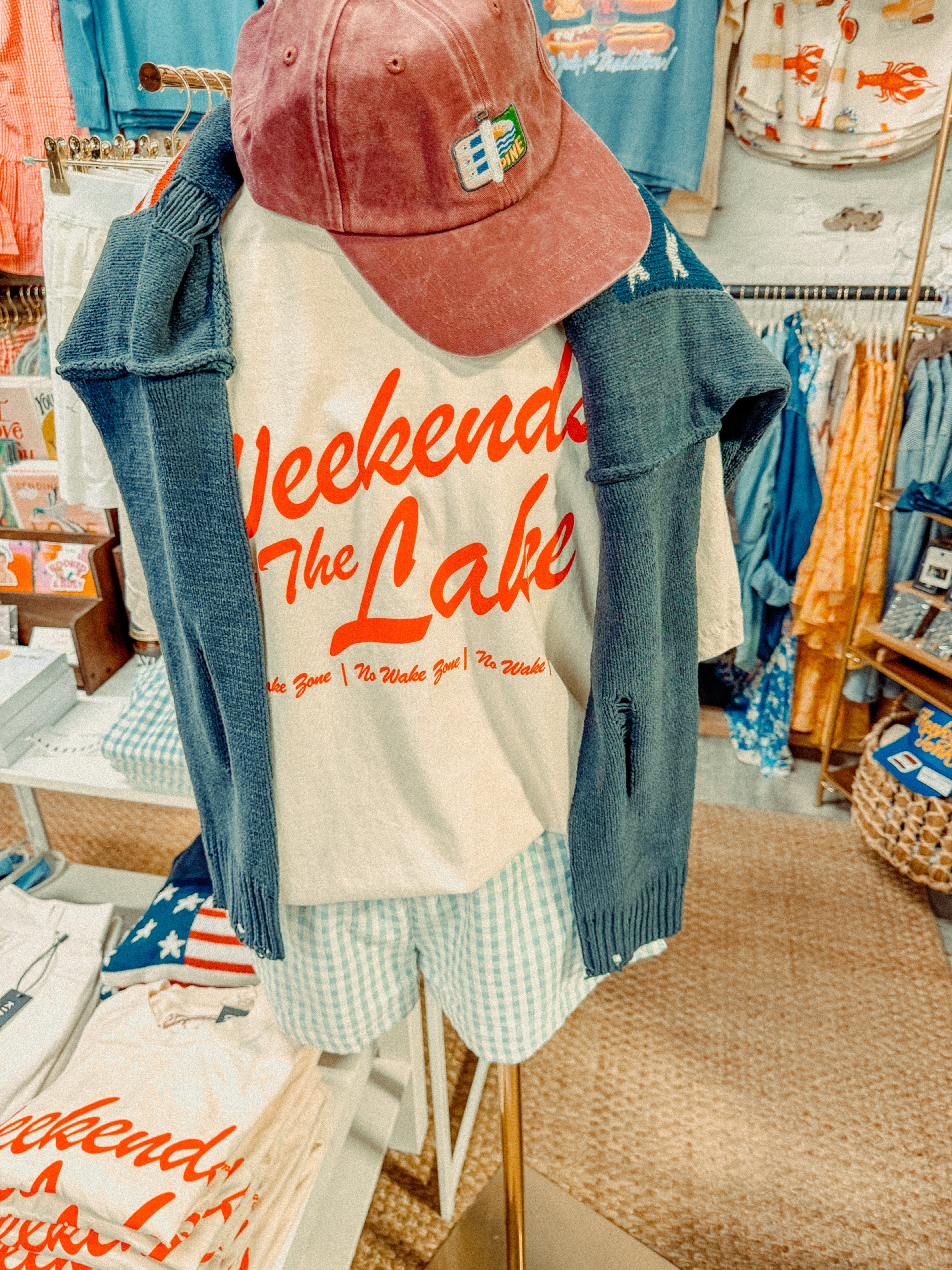 Underground Original Design: Weekends At The Lake, Summer Boxy Cotton T-Shirt