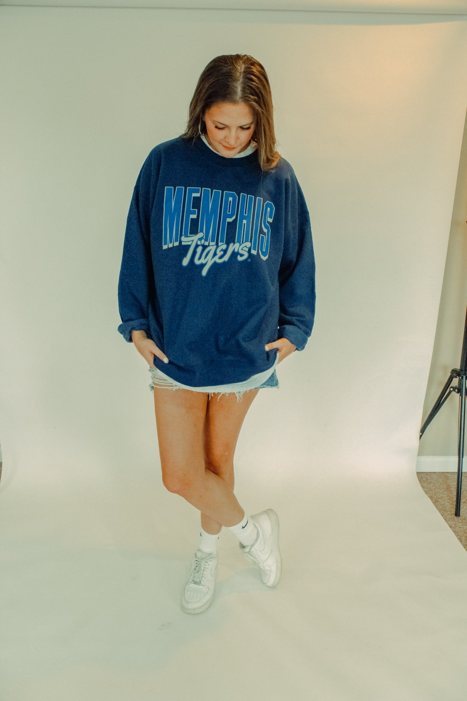 Underground Original Design: Memphis Tigers, Game Day Boxy Cotton Sweatshirt